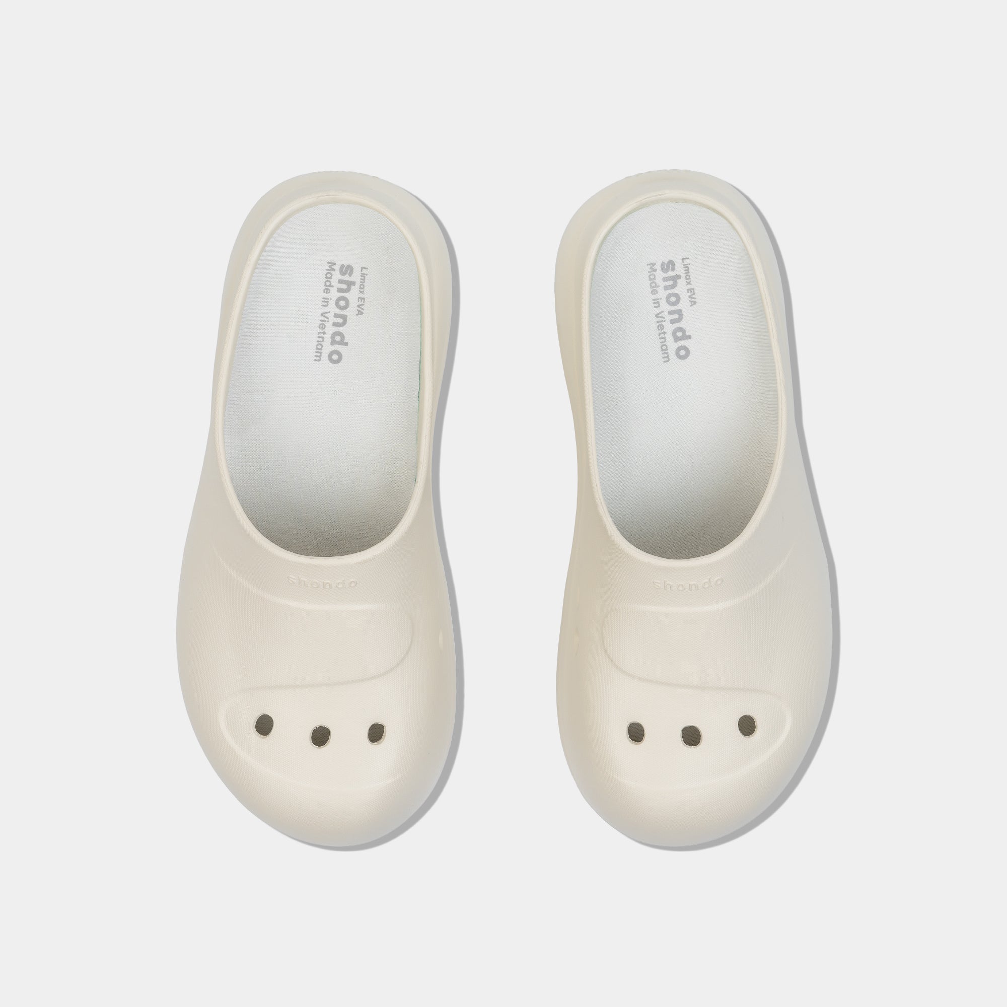 Clog MULE CHIC Limax đế cao nữ trắng kem