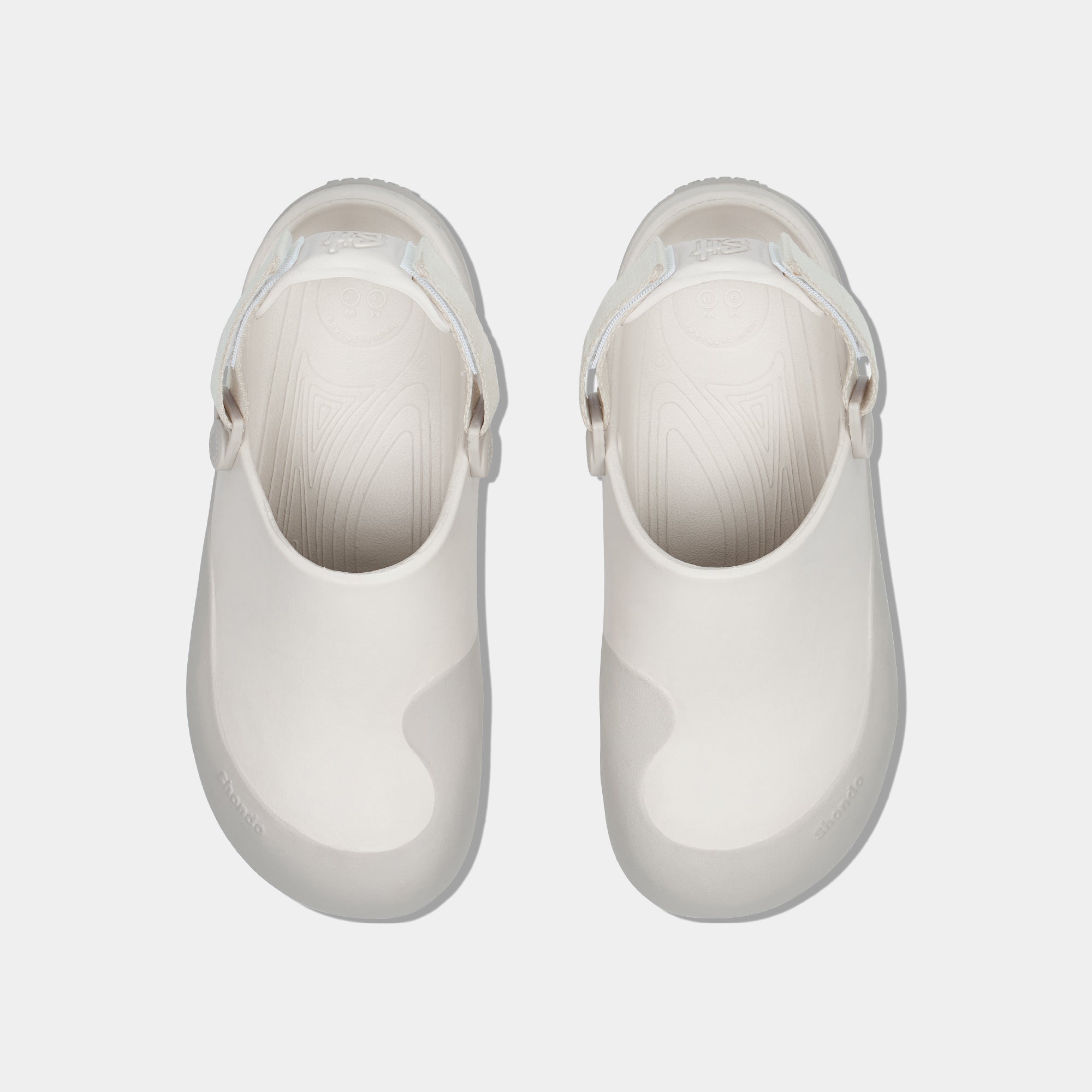 Giày Clog Suke Viền Đế Unisex Trắng Kem