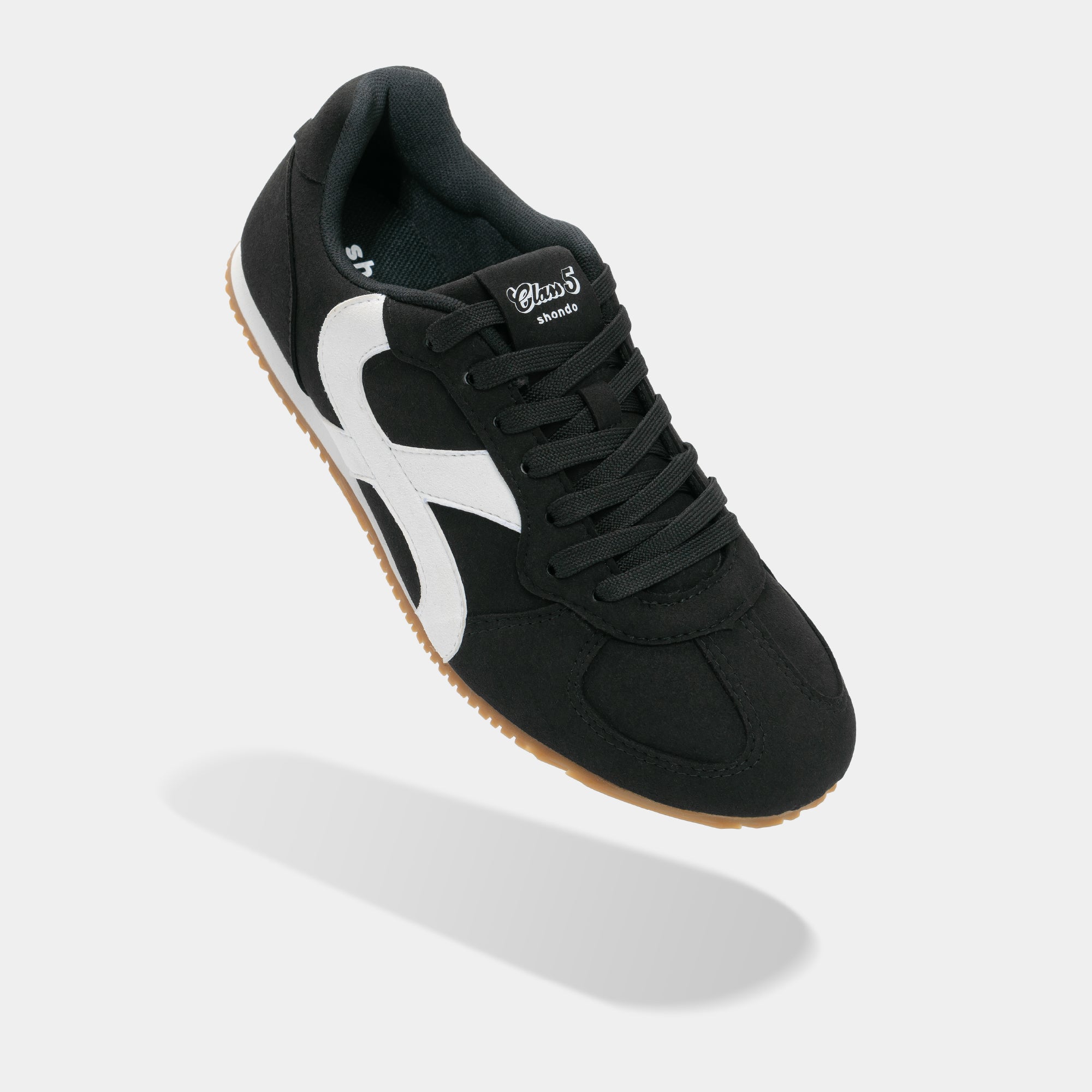 Giày sneaker đế thấp nam nữ Class 5 đen