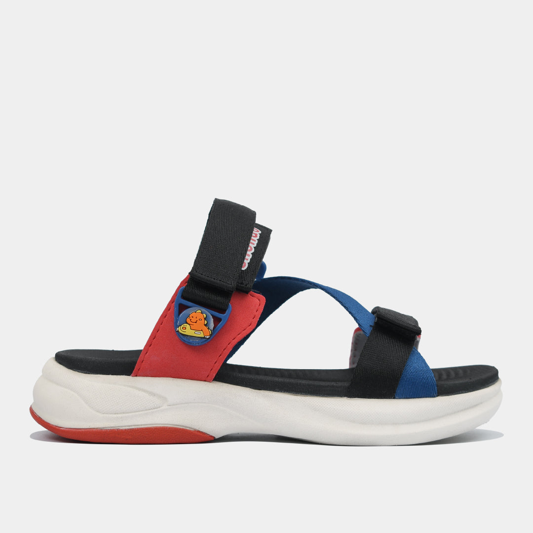 Sandal trẻ em Little 8 quai xoay đen