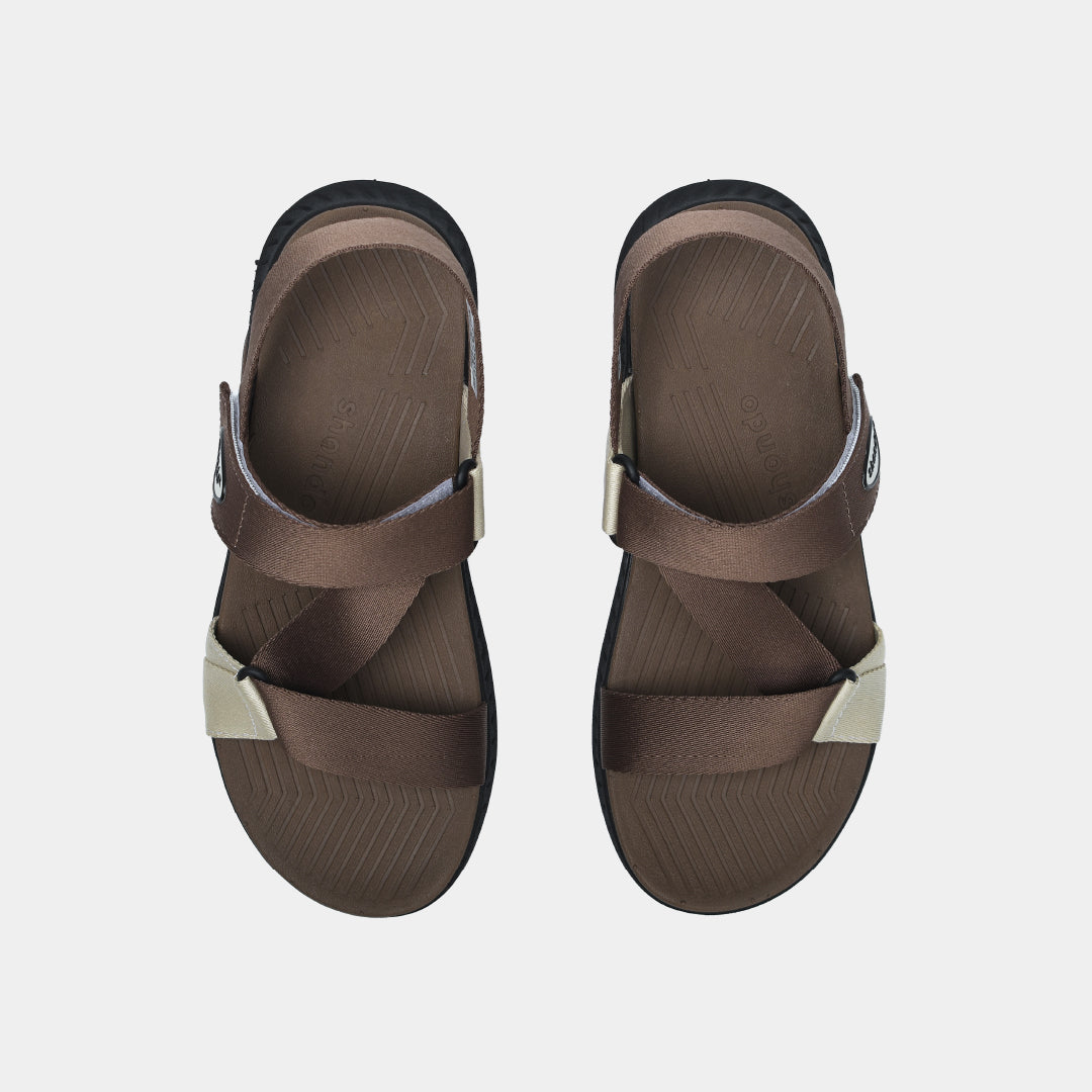 Sandal F7R nam đi học quai chéo nâu
