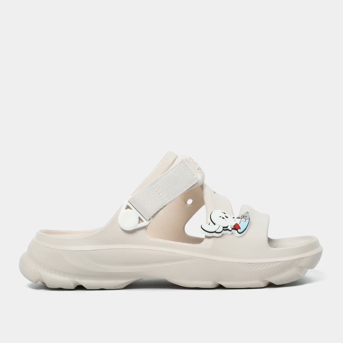 Sandal FX T7M nam nữ nhựa đúc trắng kem