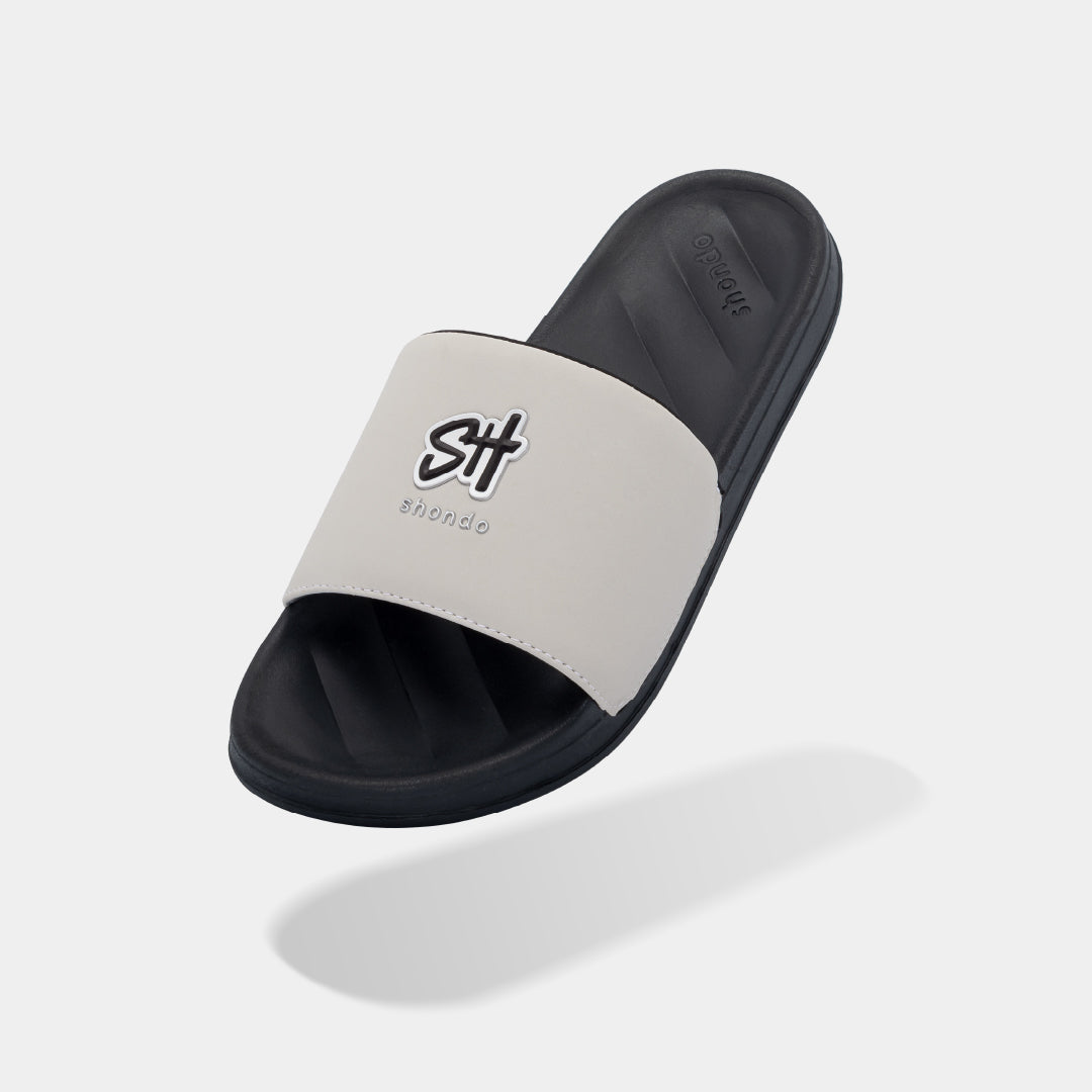 Dép Trendy 2 logo SH TPU đen xám