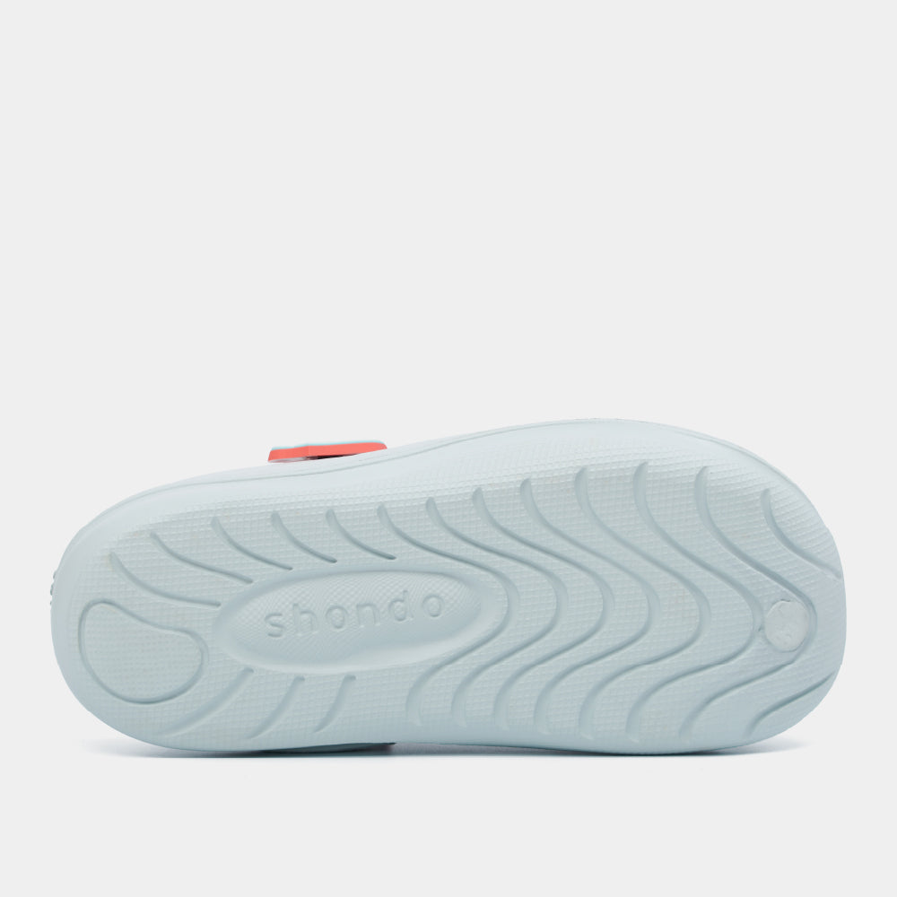 Clog Suke nữ nhựa đúc gắn charm xanh trời