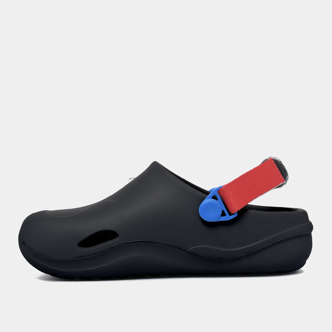 Clog Little Suke bé trai nhựa đúc đen