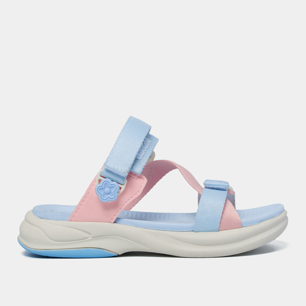 Sandal trẻ em Little 8 quai xoay xanh hồng
