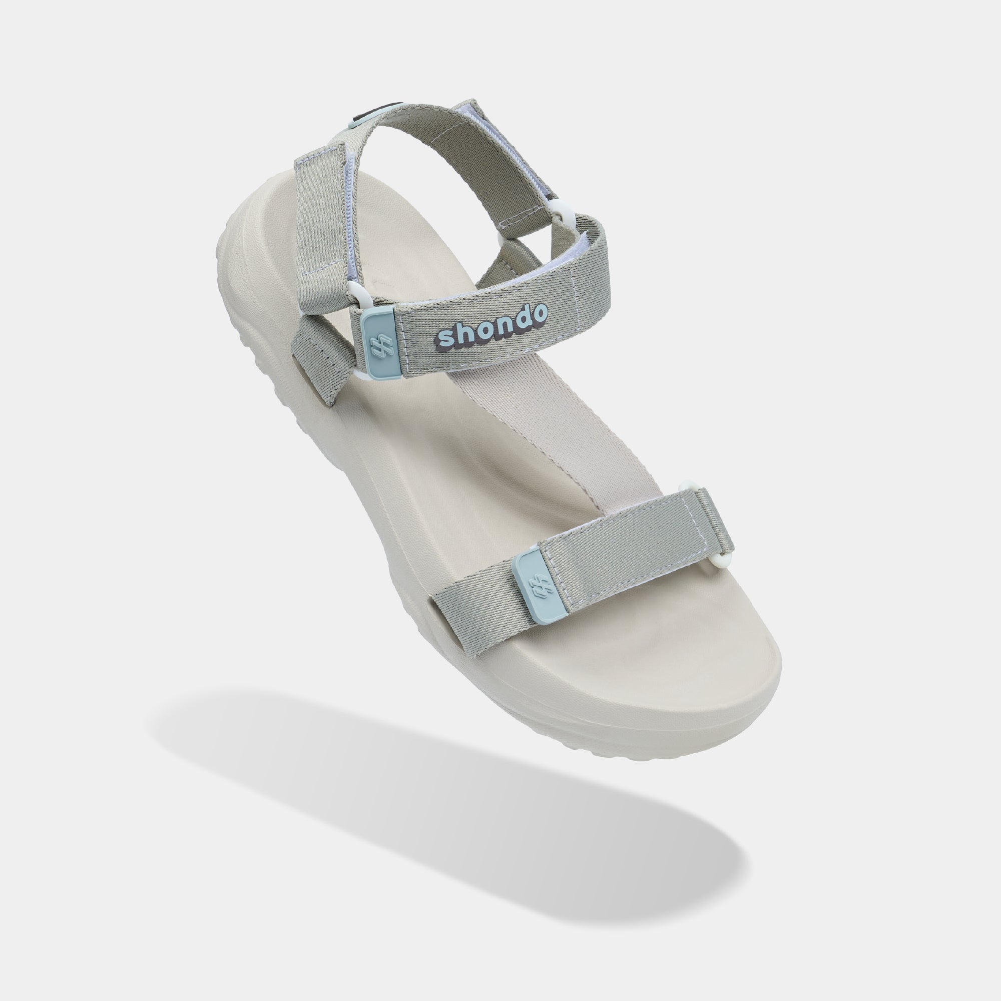 Sandal F11 quai chéo unisex xám rêu