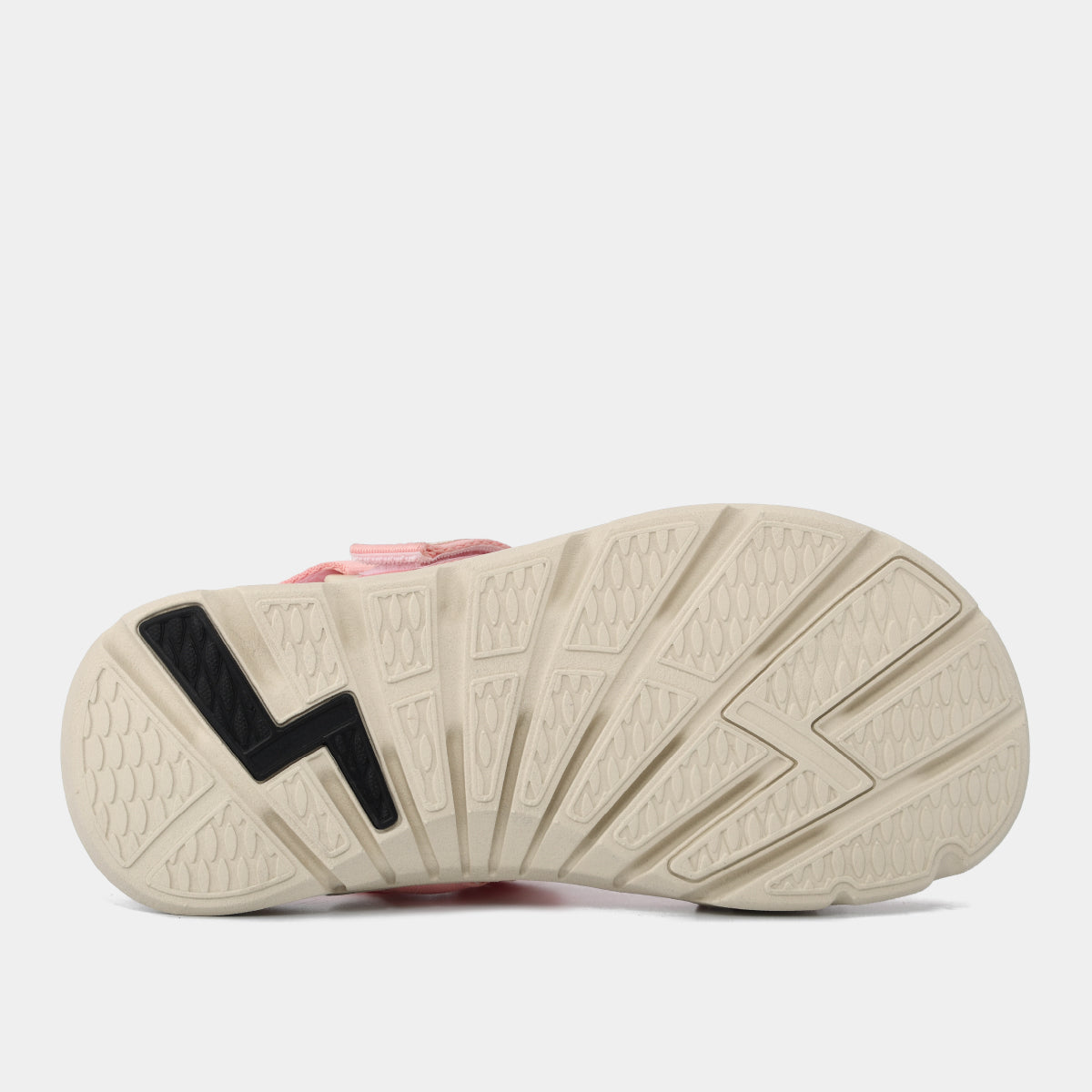 Sandal bé gái Little 6 tem gấu hồng kem