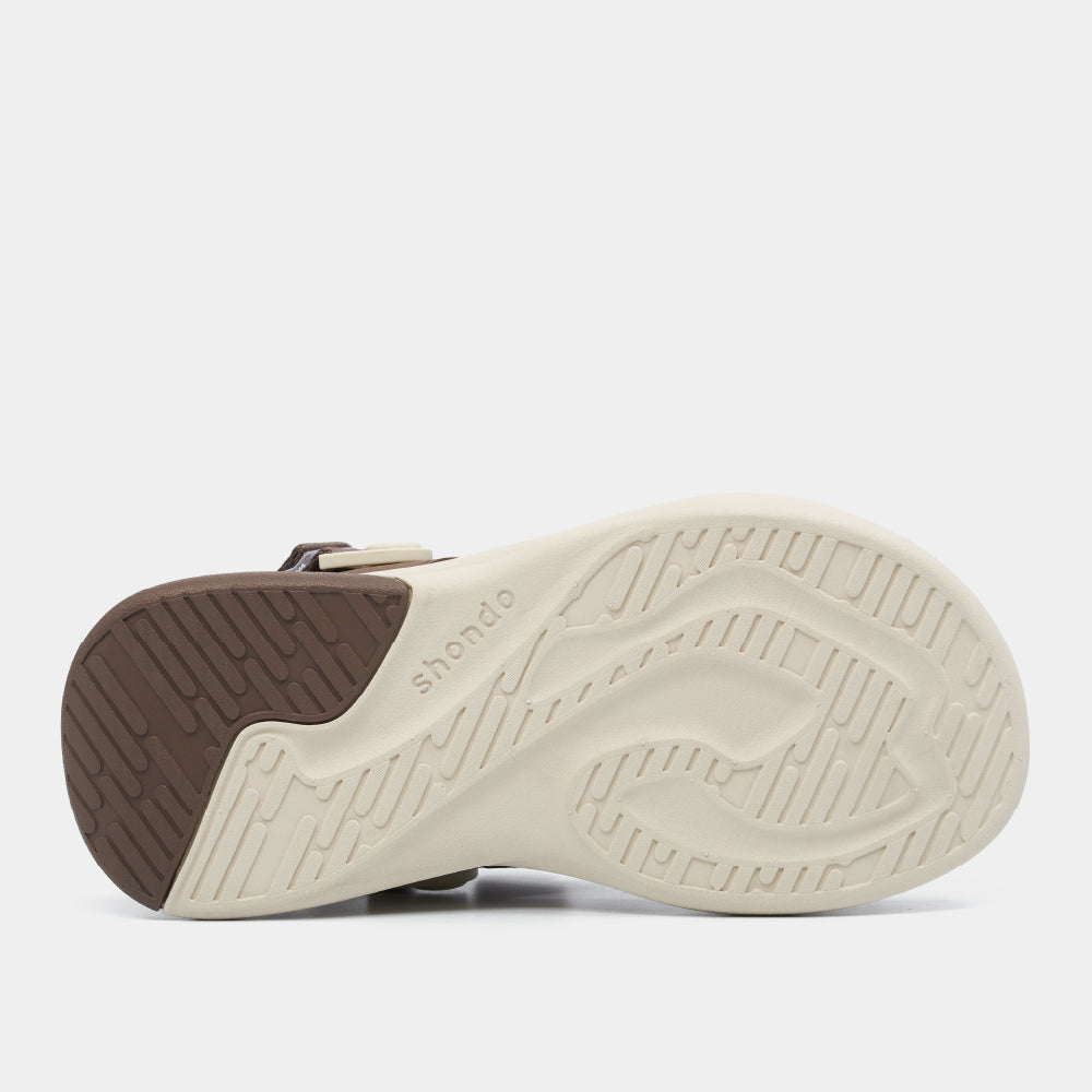 Sandal nam nữ F8B quai xoay nâu đậm