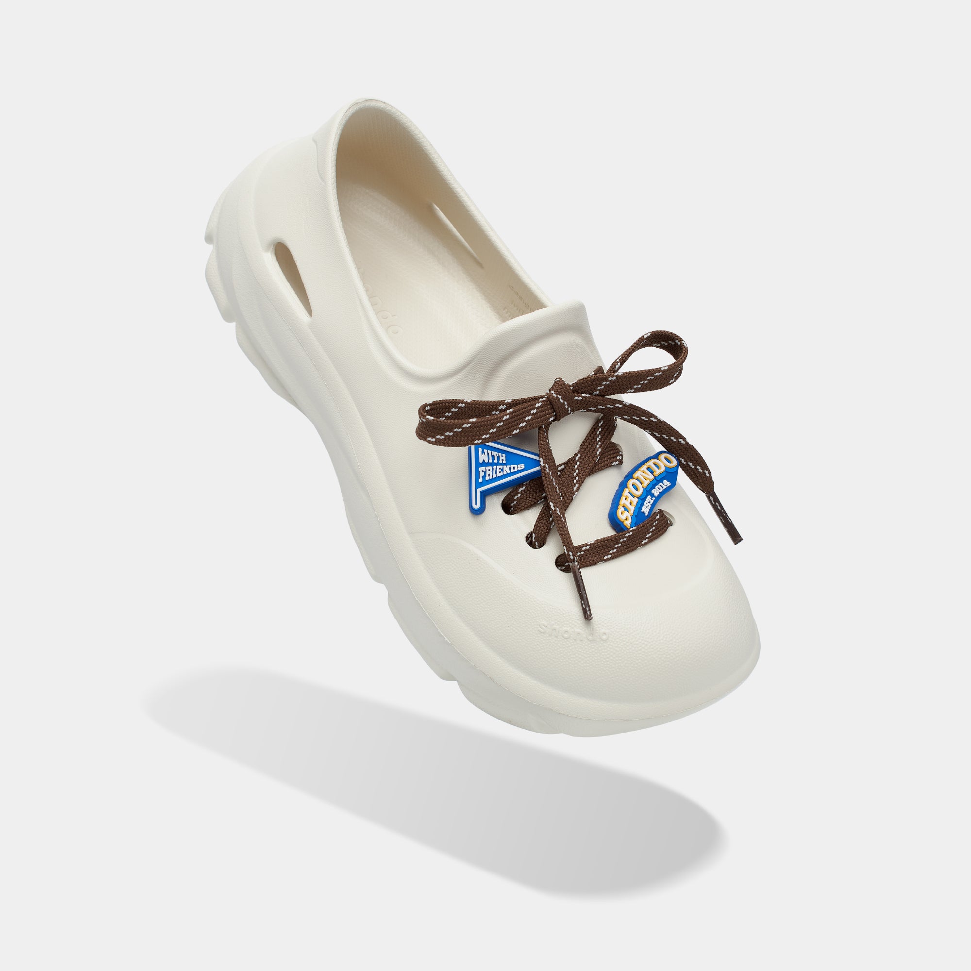 Giày Sneaker Shondo EZI Limax Unisex Màu Trắng Kem