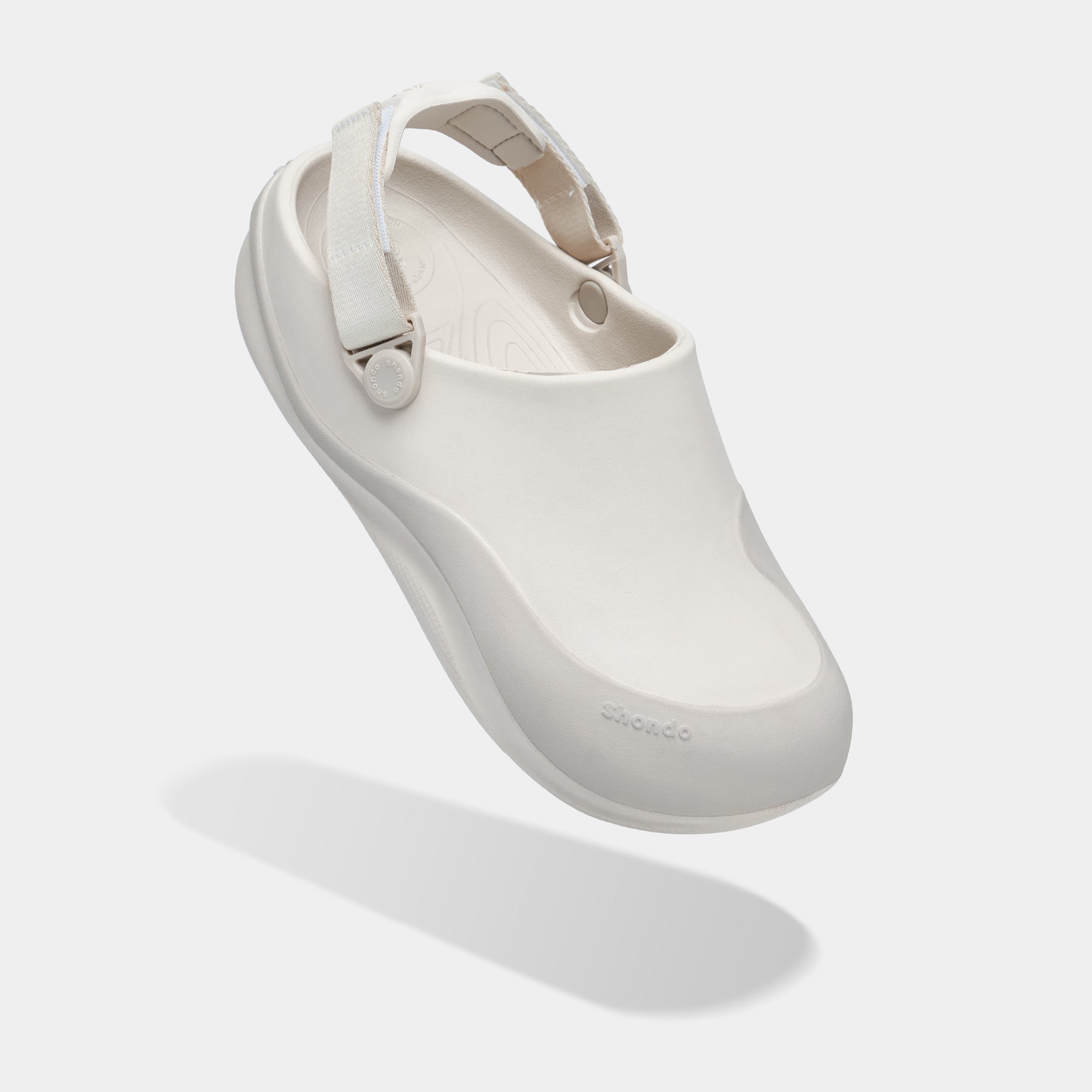Giày Clog Suke Viền Đế Unisex Trắng Kem