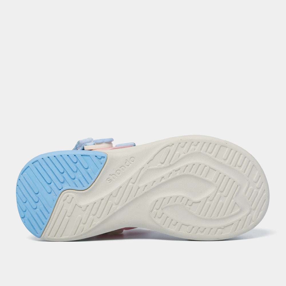 Sandal trẻ em Little 8 quai xoay xanh hồng