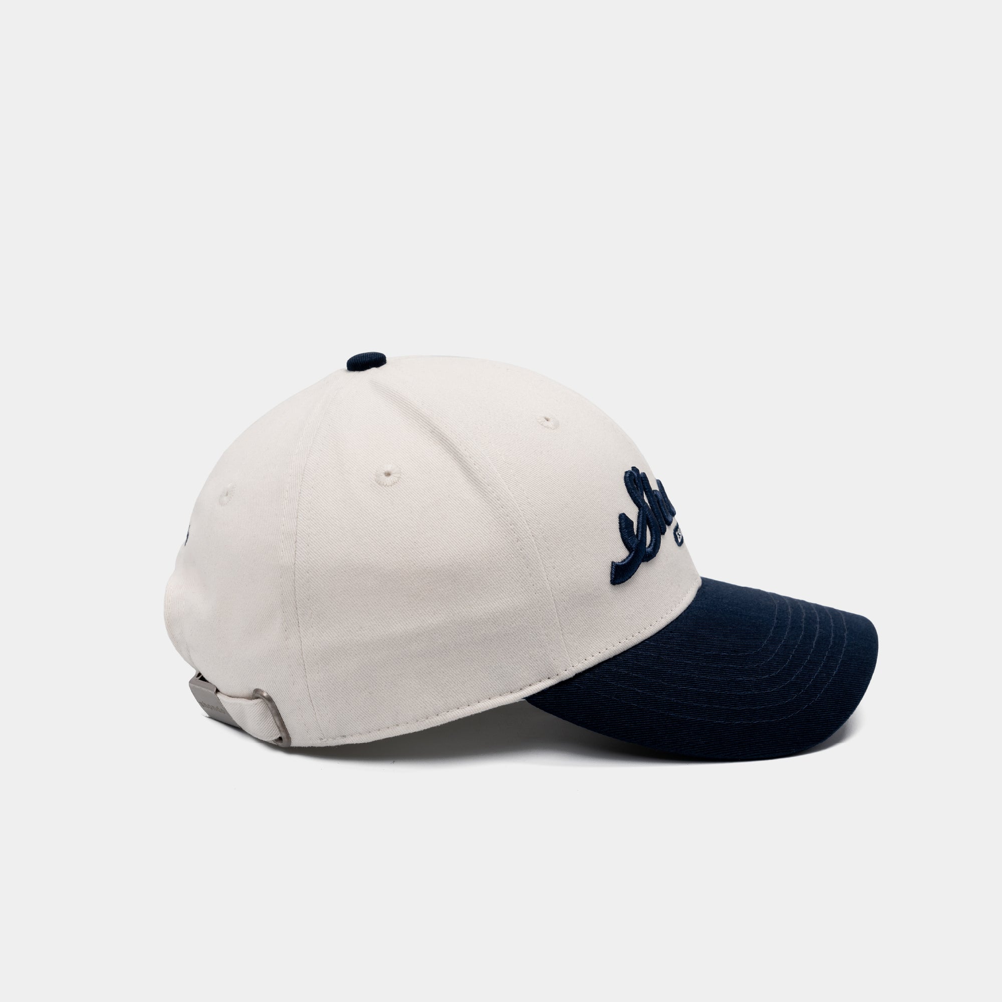 Nón lưỡi trai thêu logo Shondo trắng xanh