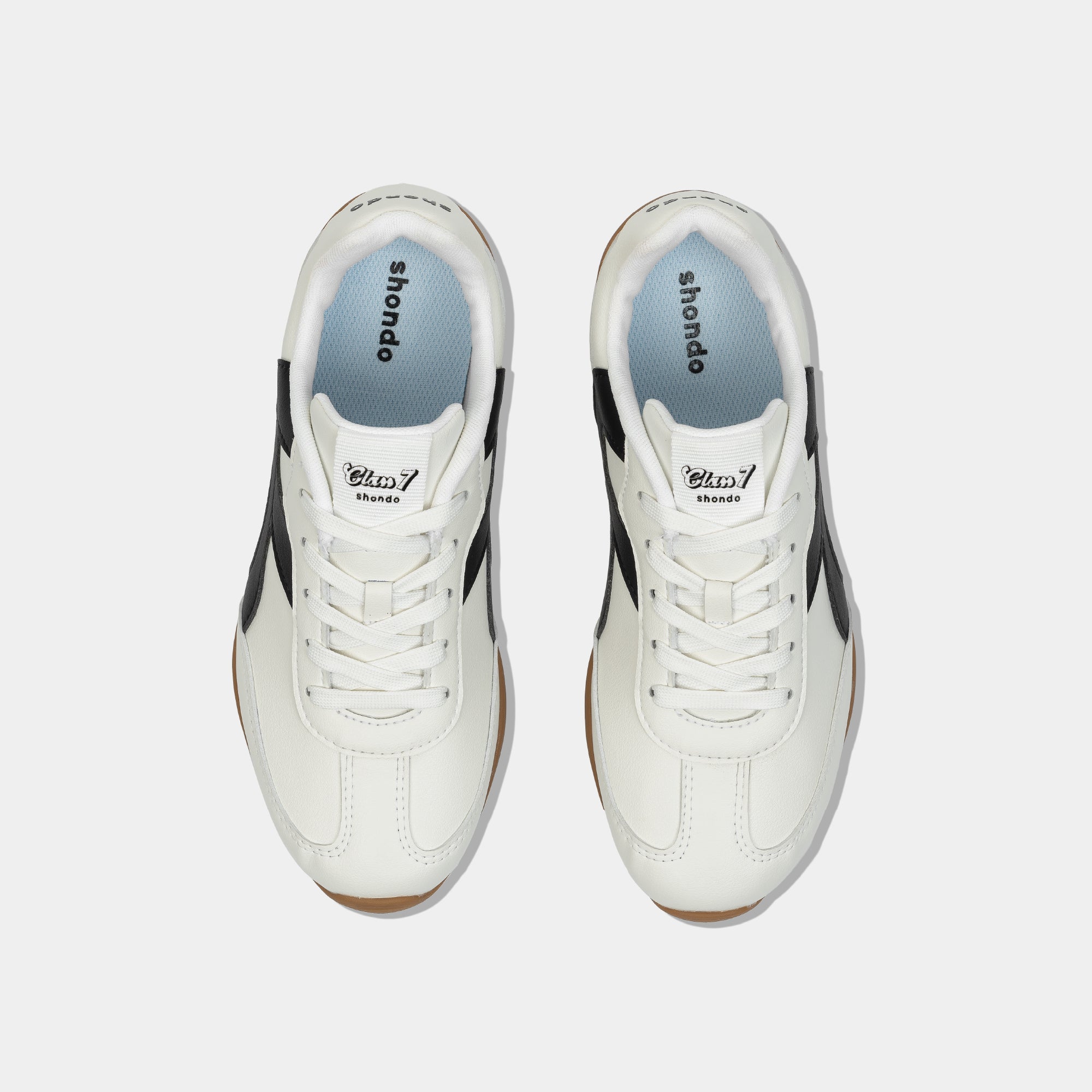 Giày Sneaker Shondo Class 7 Đế Thấp Unisex Màu Trắng