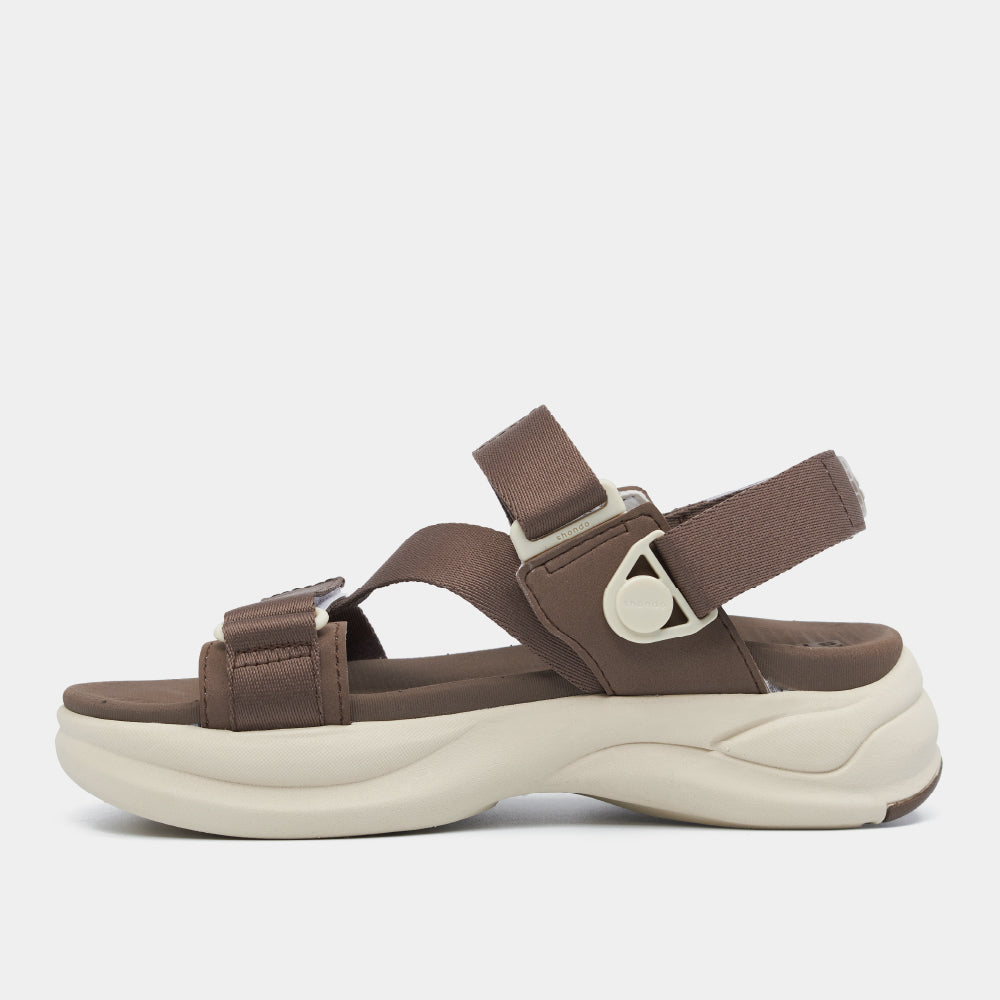 Sandal nam nữ F8B quai xoay nâu đậm