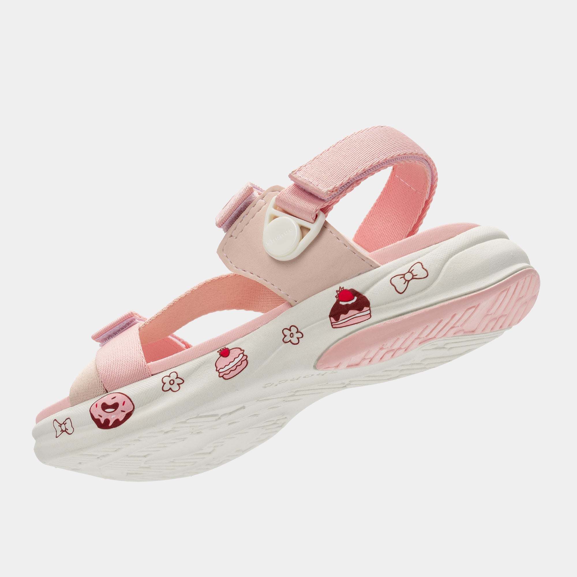 Sandal trẻ em Little 8 quai xoay hồng