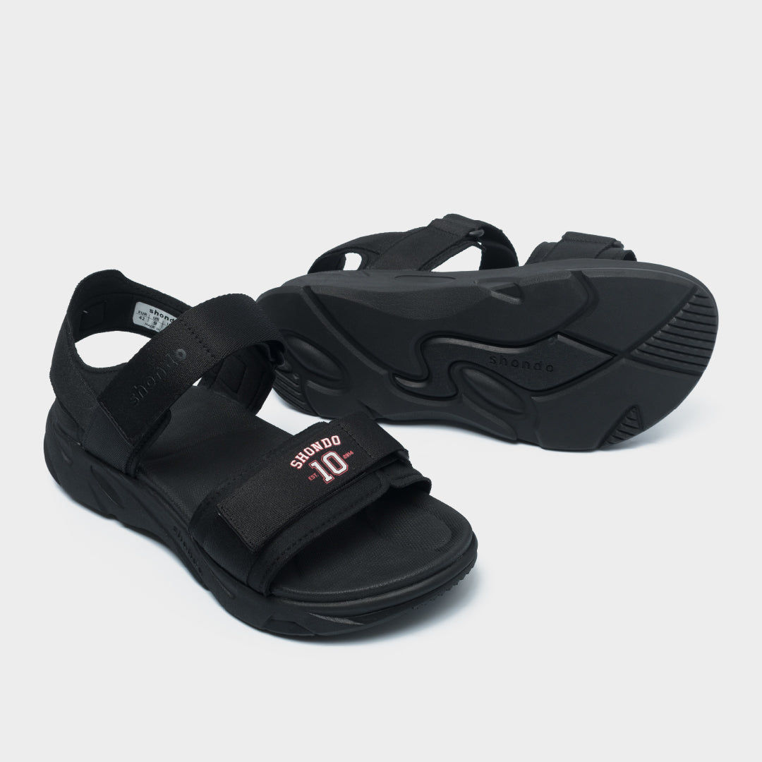 Sandal F8M thun họa tiết số 10 đen
