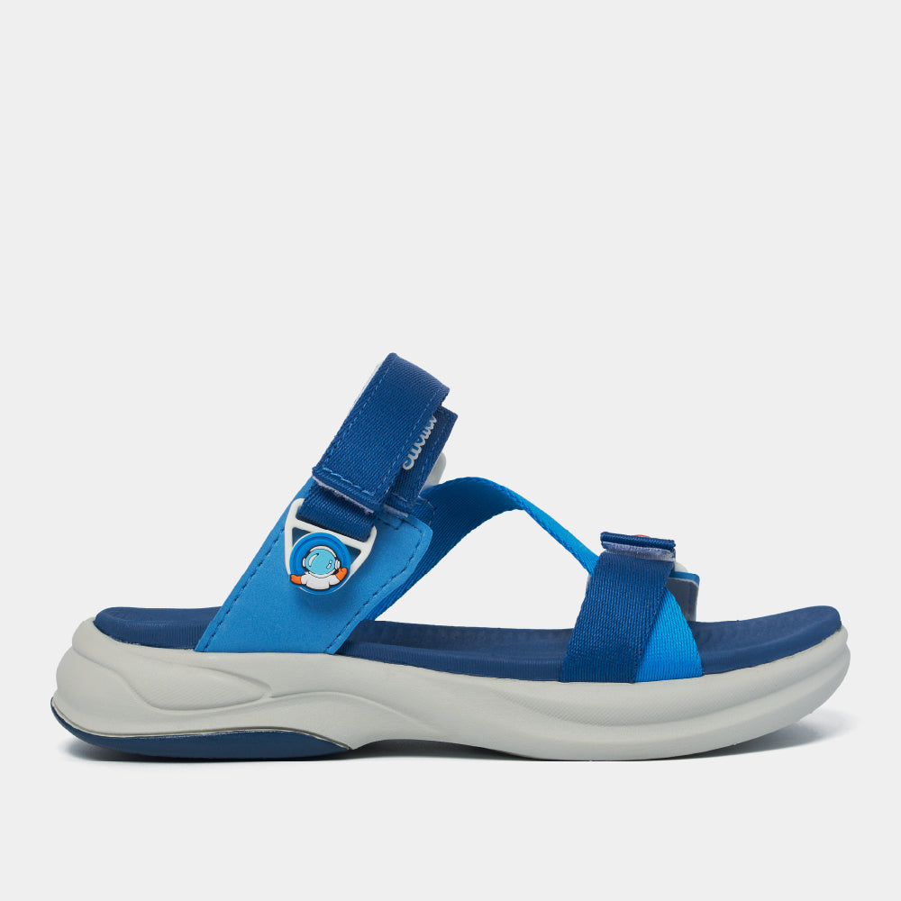 Sandal trẻ em Little 8 quai hậu xoay xanh