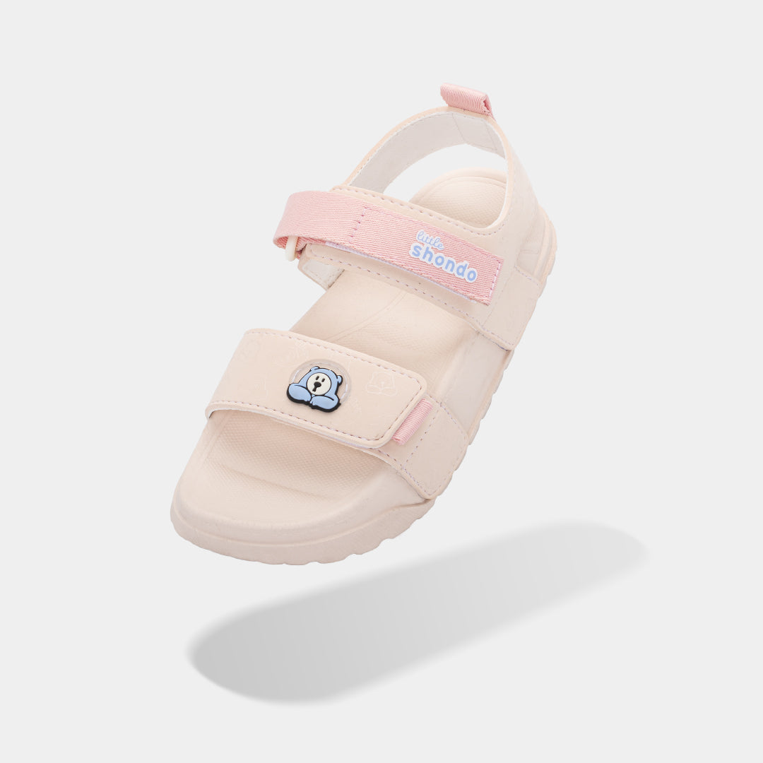 Sandal bé gái Little 4 monogram hồng