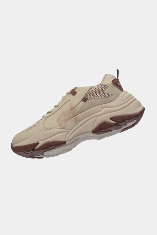 Chunky beige brown men's and women's sneakers