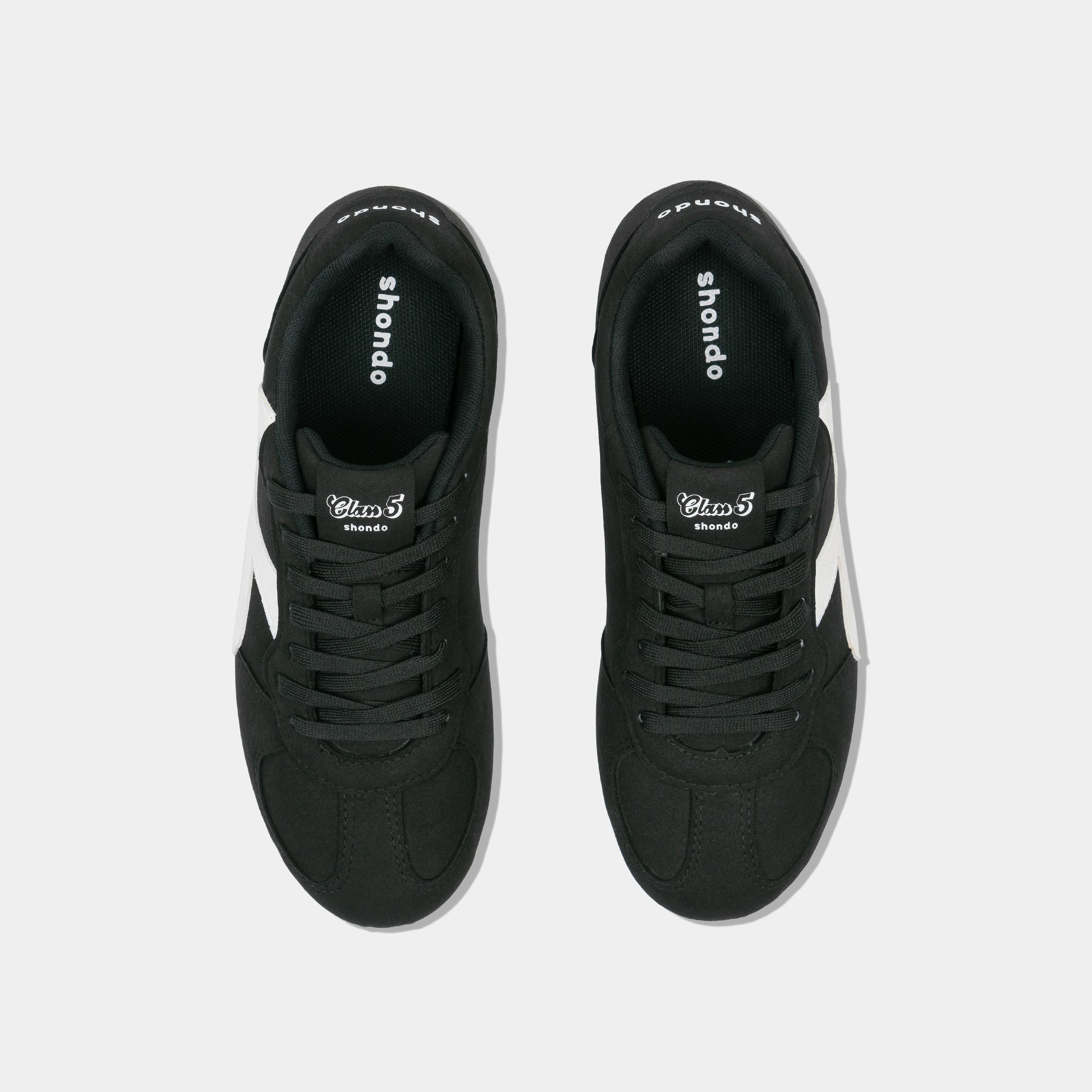 Giày sneaker đế thấp nam nữ Class 5 đen