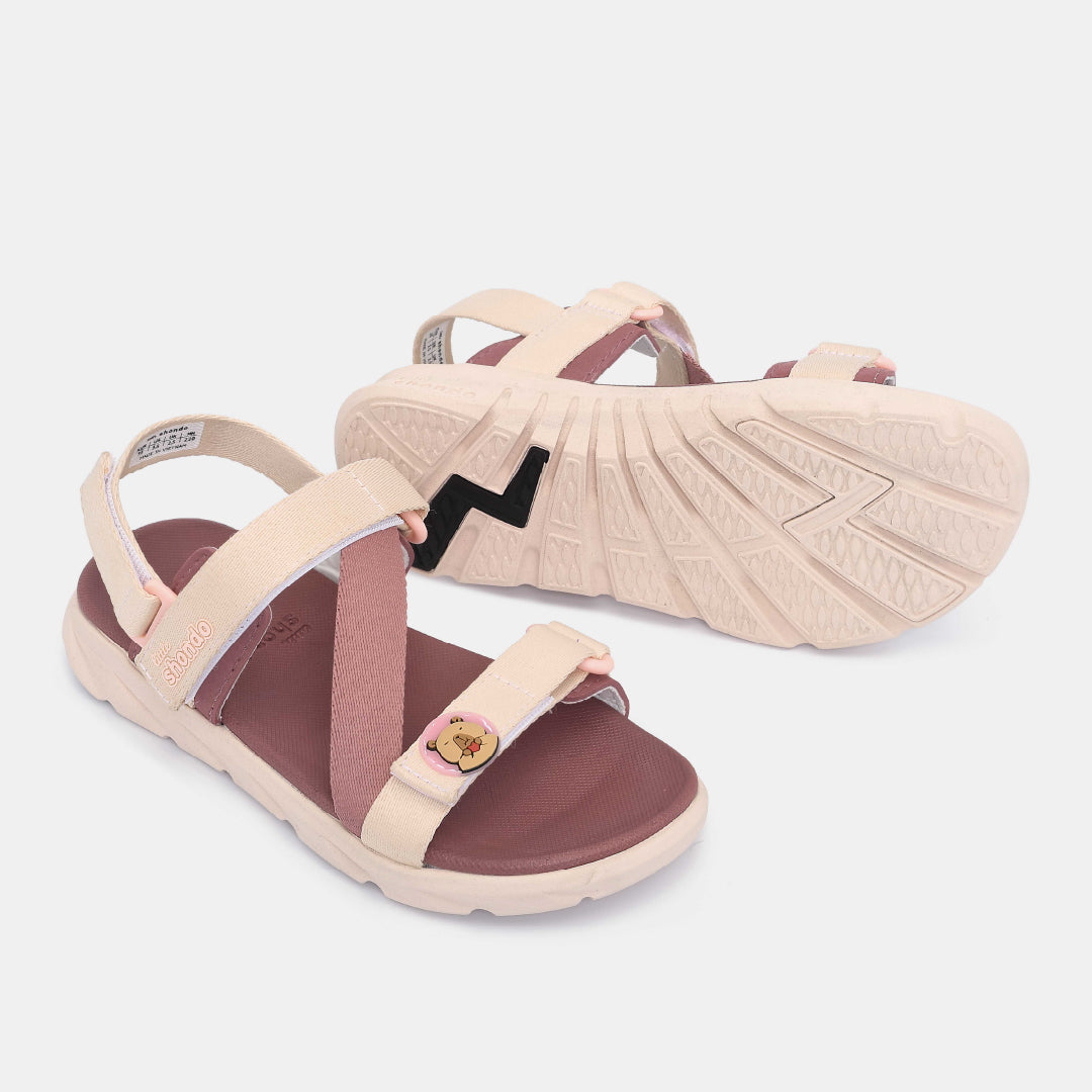 Sandal bé gái Li6 Capybara hồng