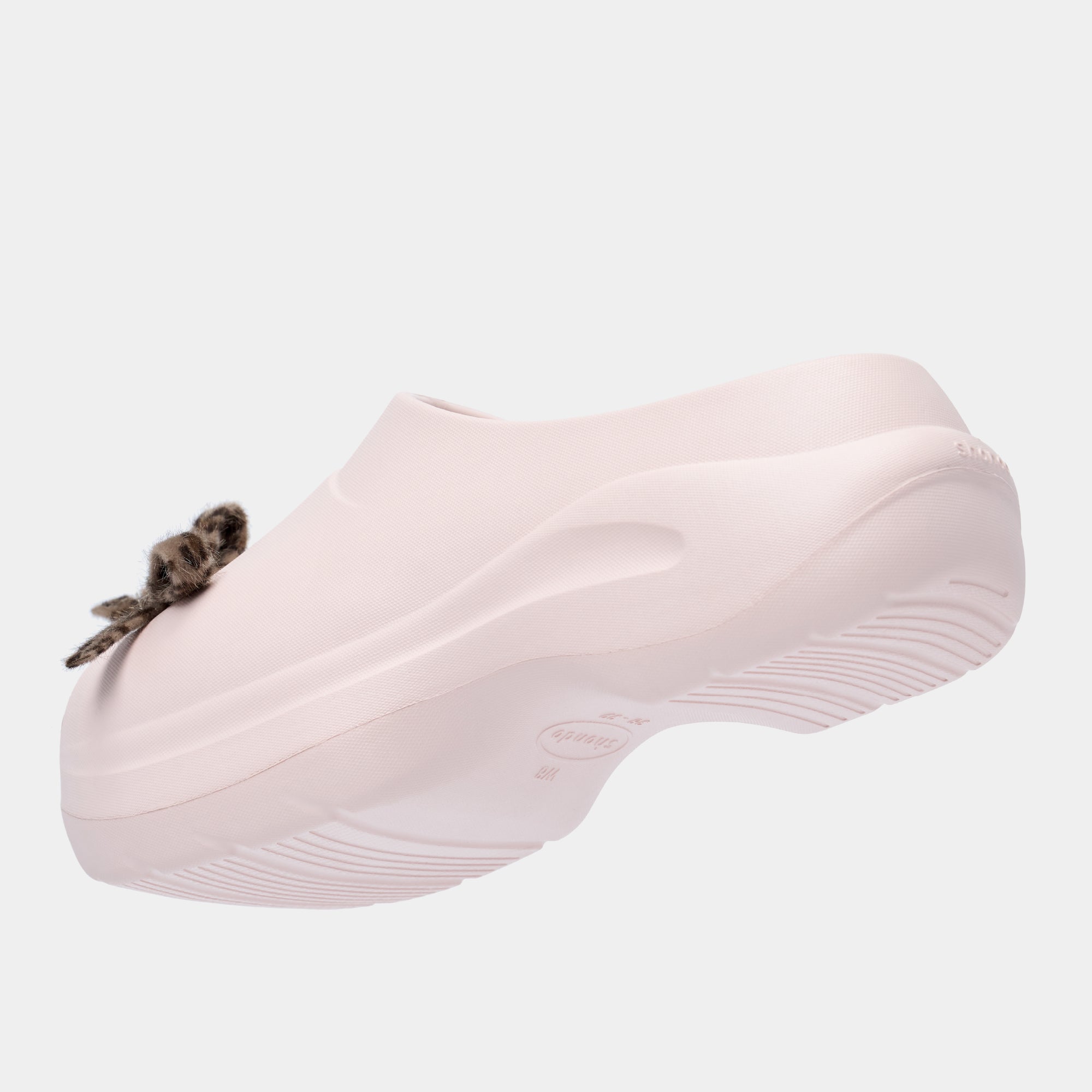Clog Mule Chic Limax da báo nữ hồng