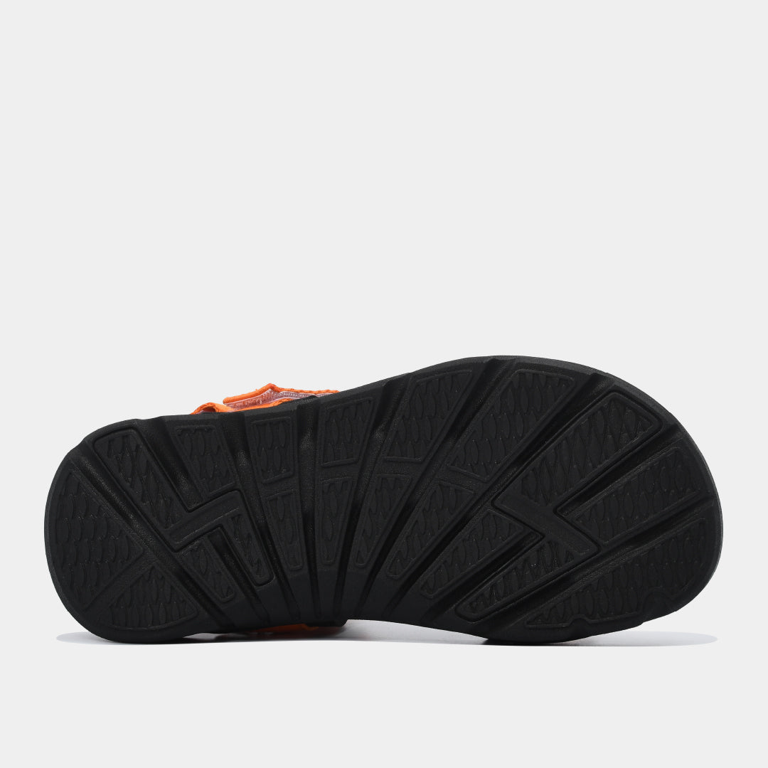 Sandal bé trai Little 6 khủng long đen cam