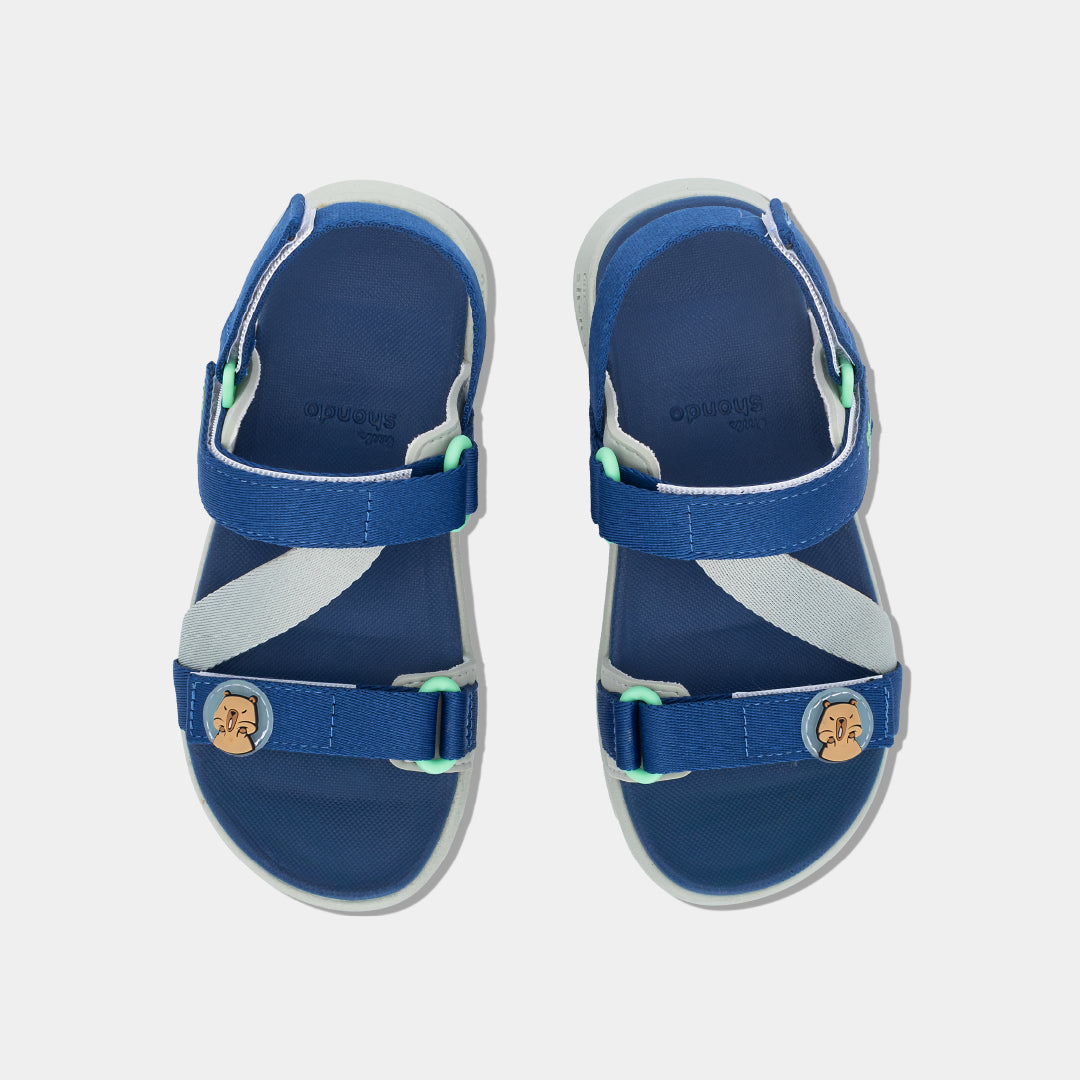 Sandal bé trai Li6 Capybara xanh