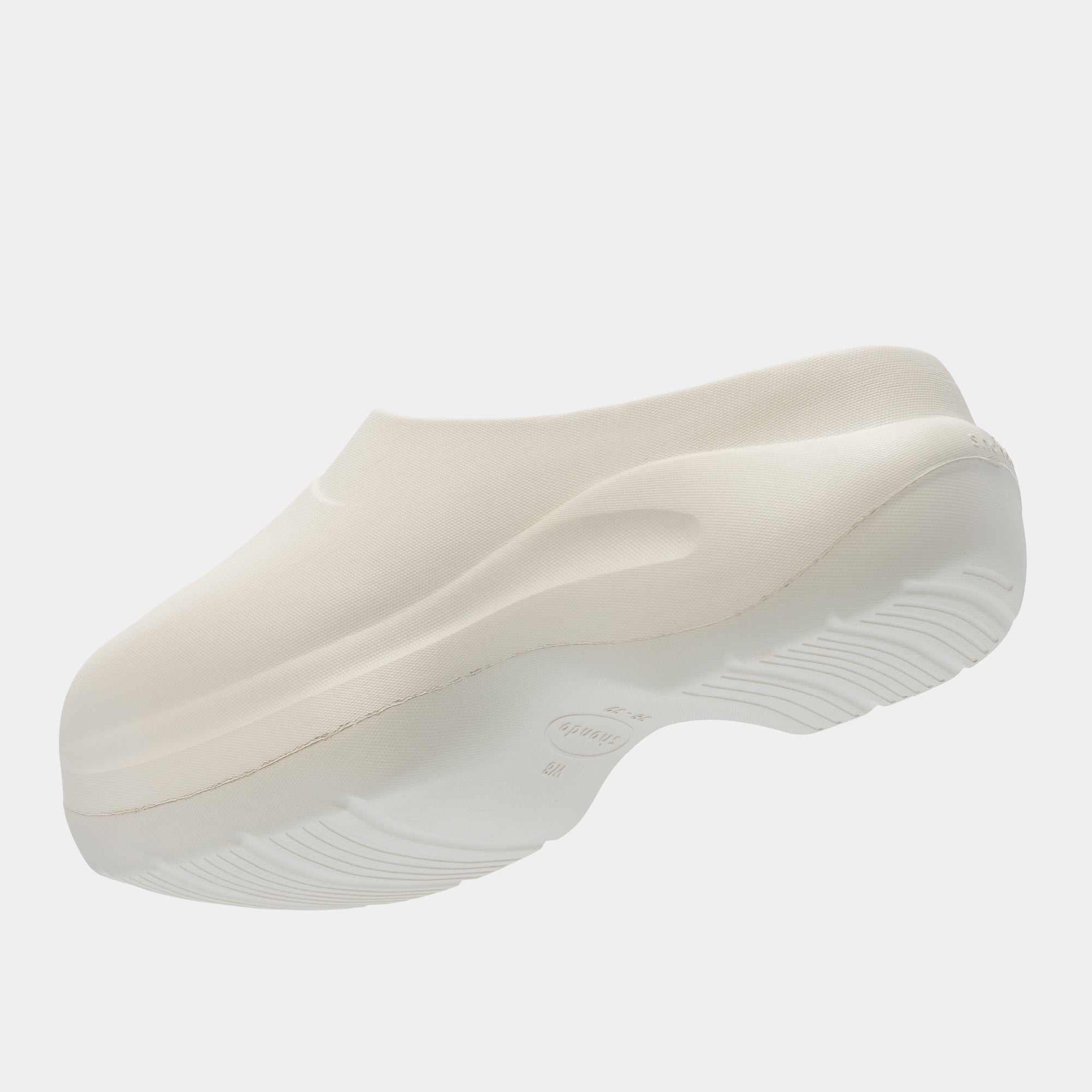 Clog MULE CHIC Limax đế cao nữ trắng kem