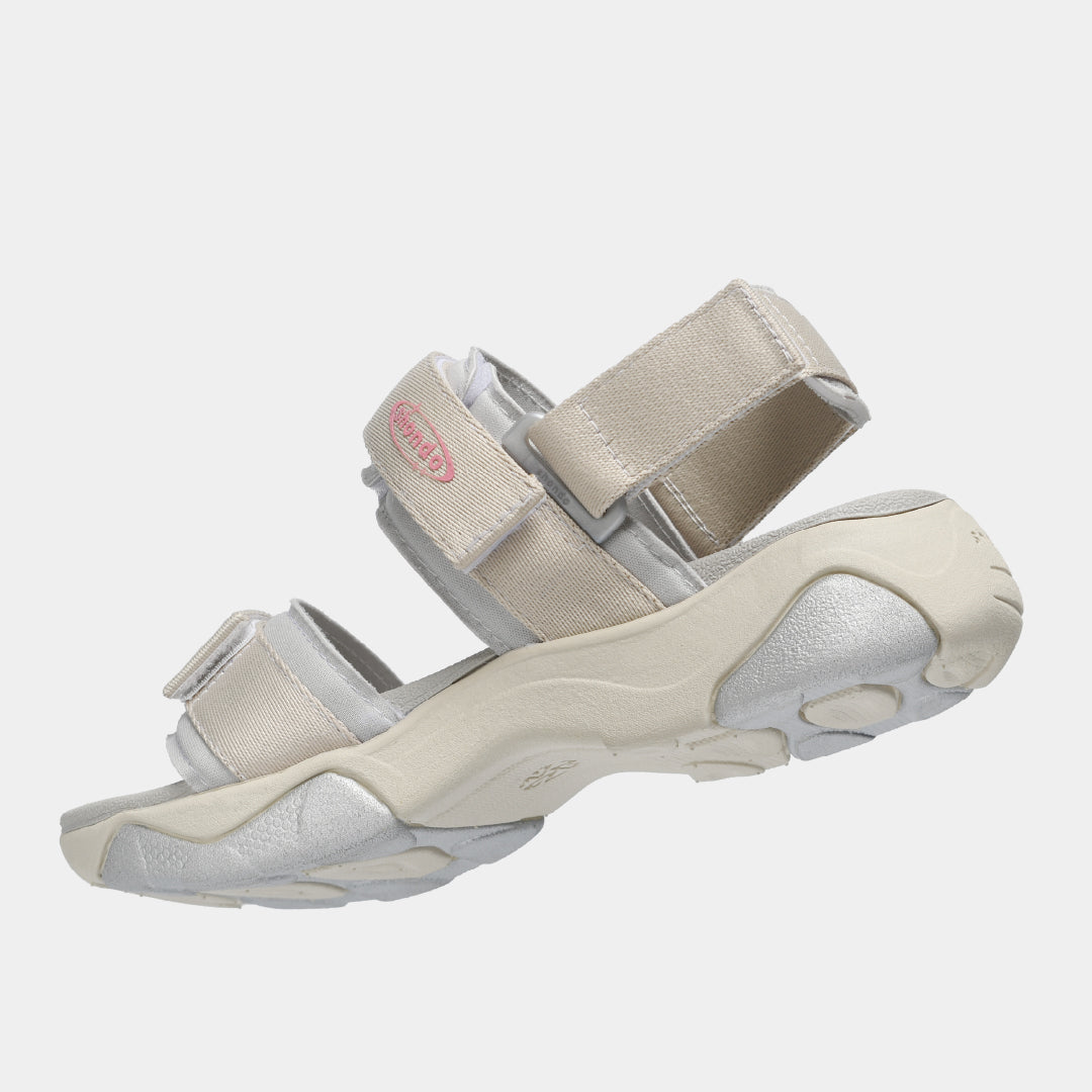 Sandal nữ Girly quai thun xám be