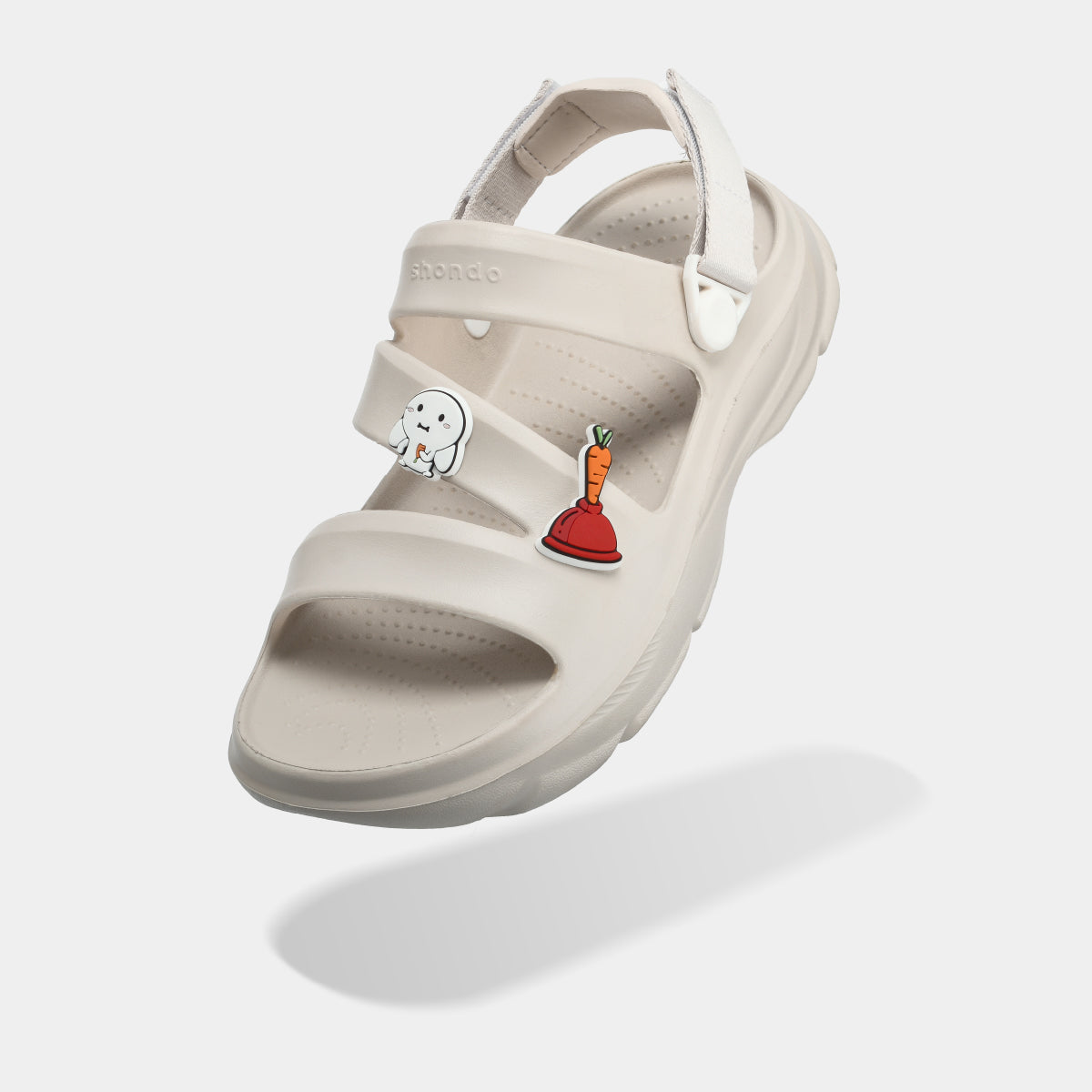 Sandal FX T7M nam nữ nhựa đúc trắng kem