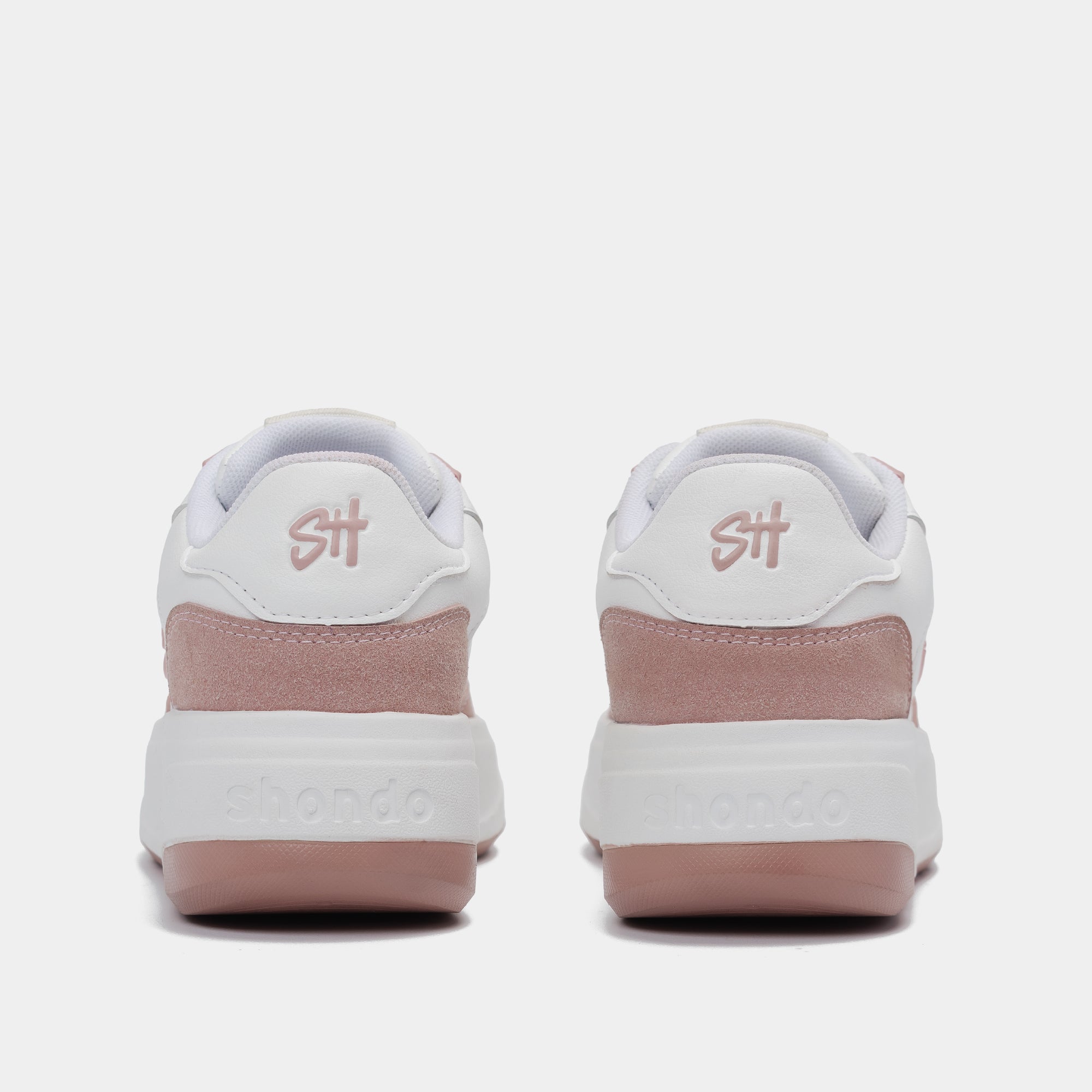 Giày sneaker Class 2 logo Shondo nữ trắng hồng