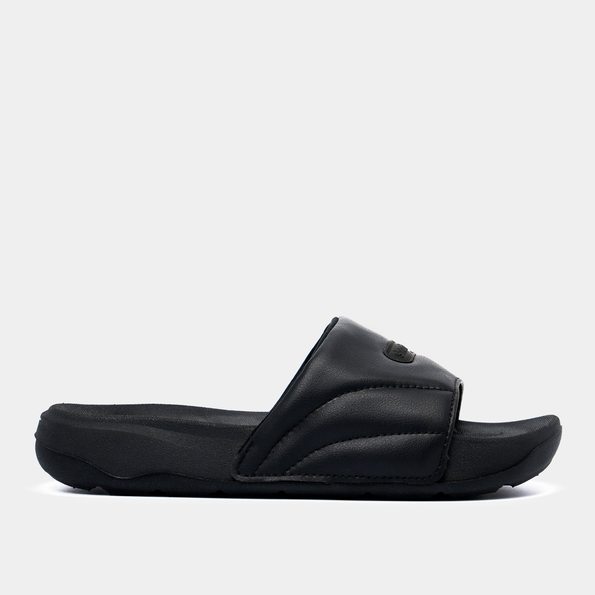 Dép Trendy 7 quai phồng unisex đen
