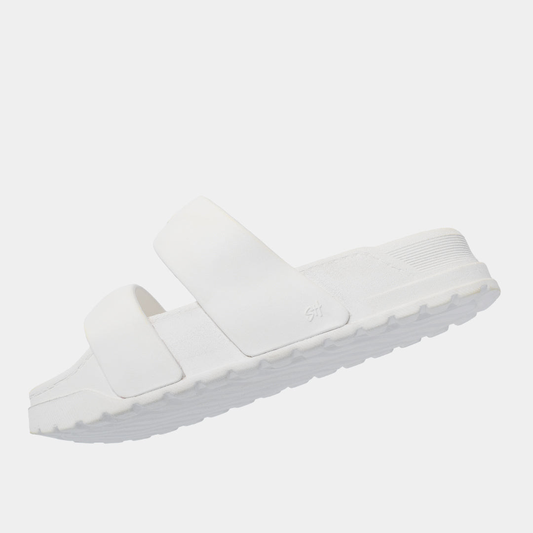 Dép bánh mì Trendy 4 quai nhựa trắng