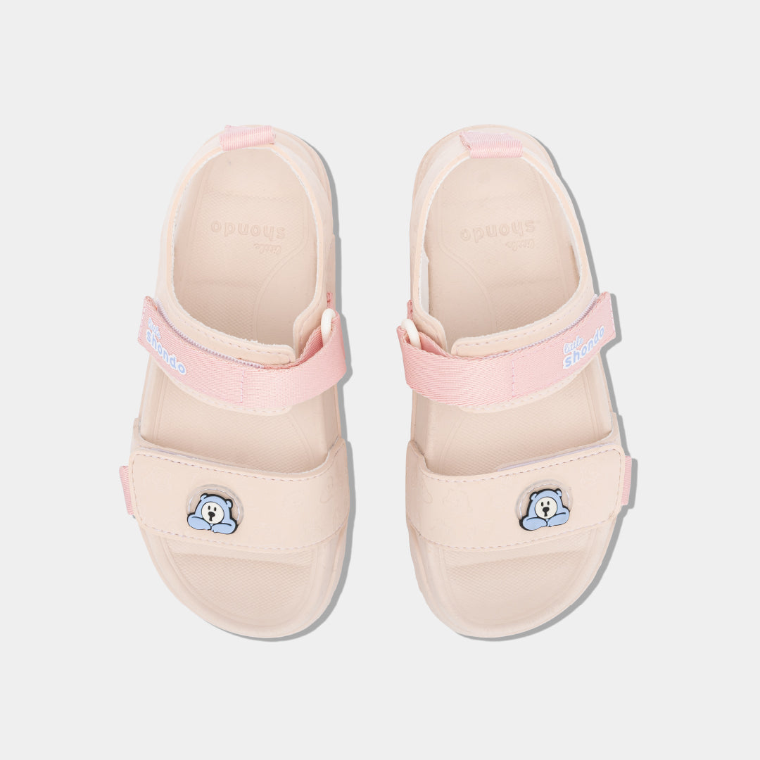 Sandal bé gái Little 4 monogram hồng