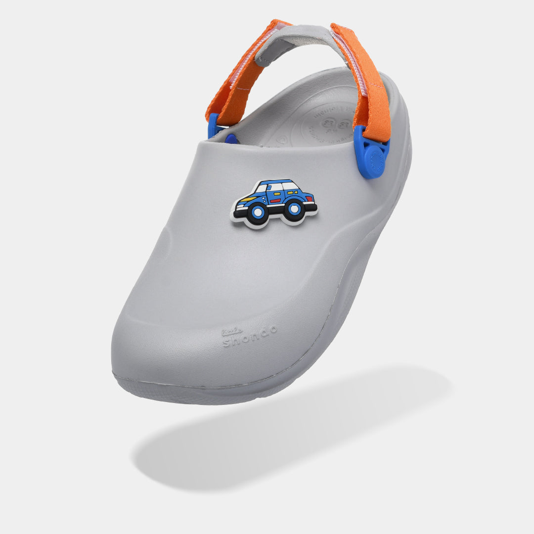 Clog Little Suke bé trai nhựa đúc xám