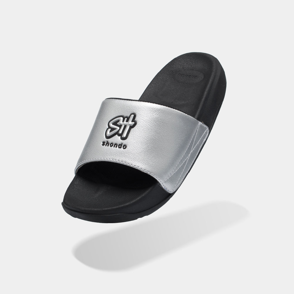 Dép Trendy 7 logo SH TPU đen metallic