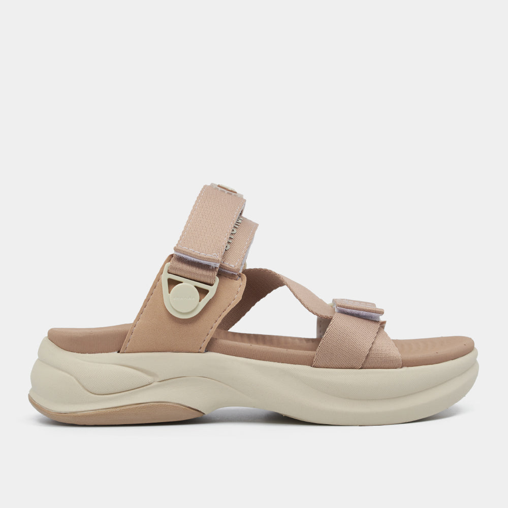 Sandal nam nữ F8B quai xoay nâu