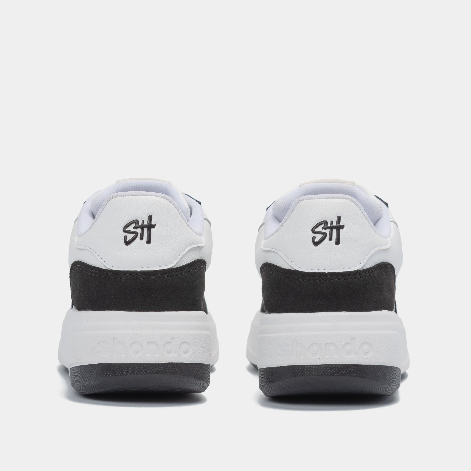 Giày sneaker Class 2 logo Shondo nam nữ trắng đen