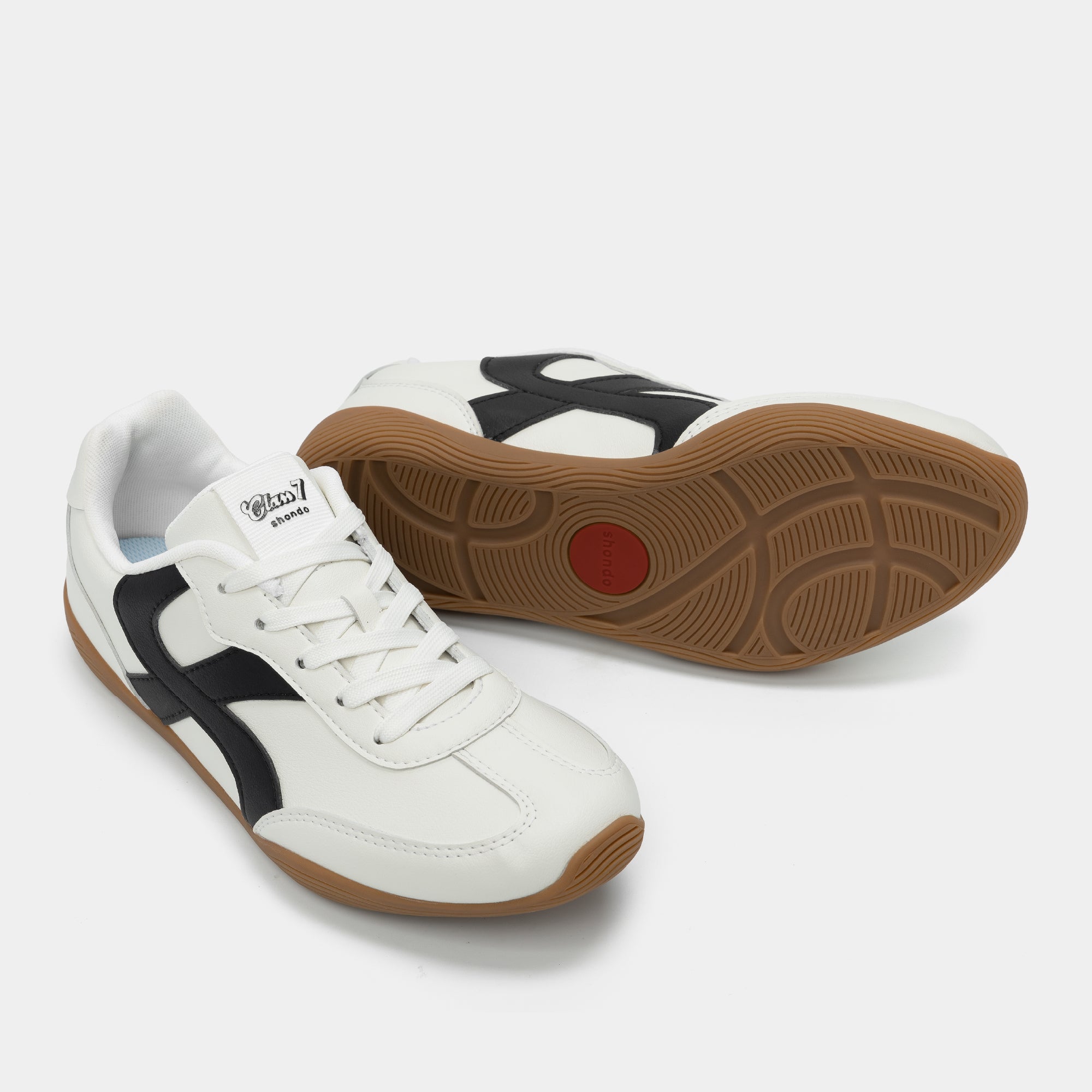 Giày Sneaker Shondo Class 7 Đế Thấp Unisex Màu Trắng