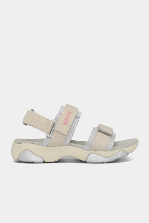 Sandal nữ Girly quai thun xám be