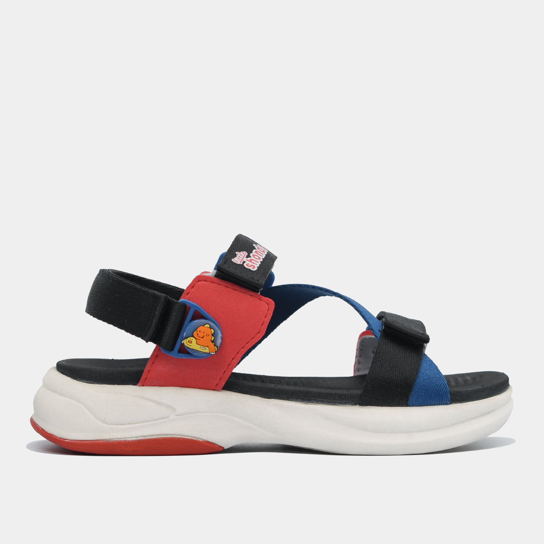 Sandal trẻ em Little 8 quai xoay đen