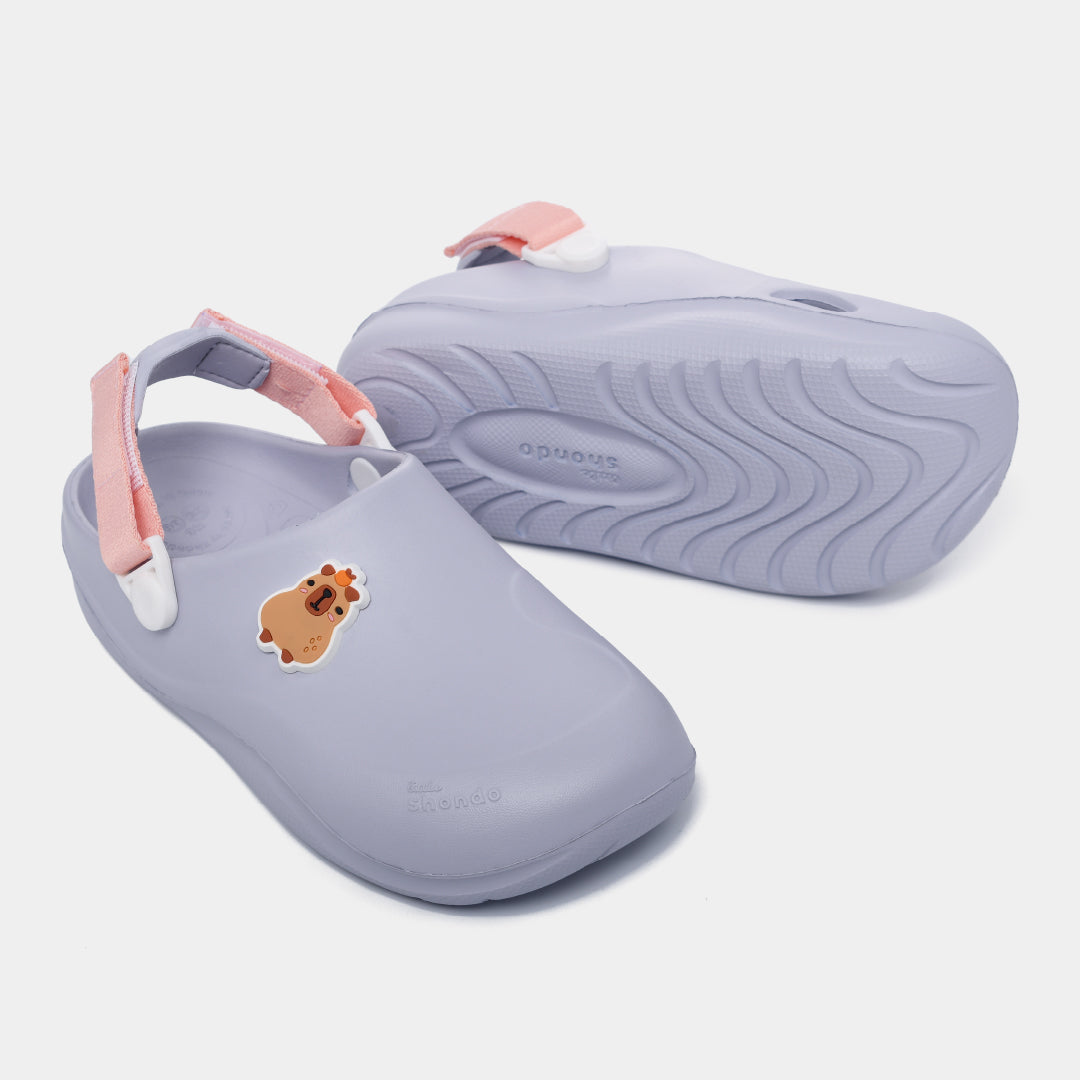 Clog Little Suke bé gái nhựa đúc tím