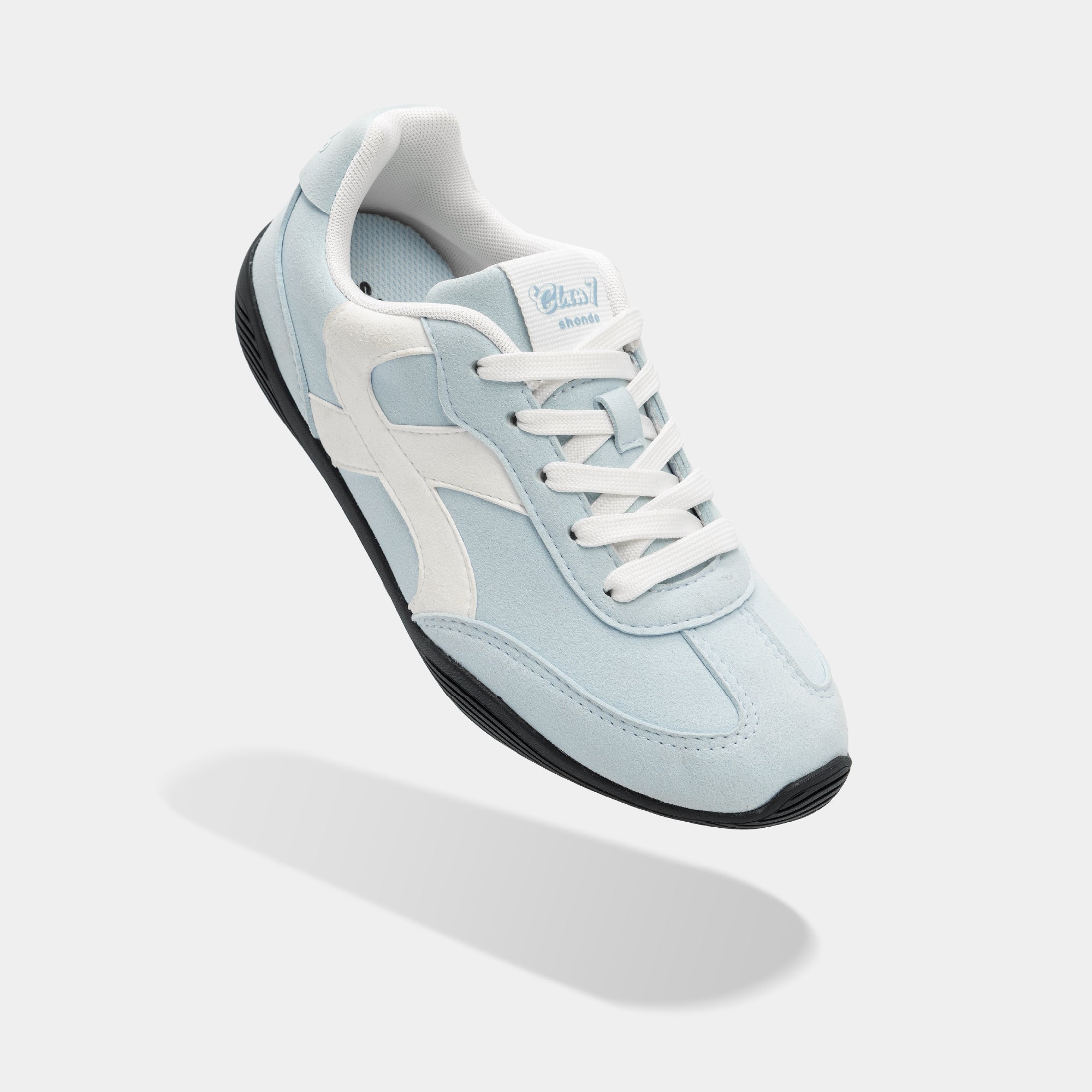 Giày Sneaker Shondo Class 7 Đế Thấp Nữ Màu Xanh Dương