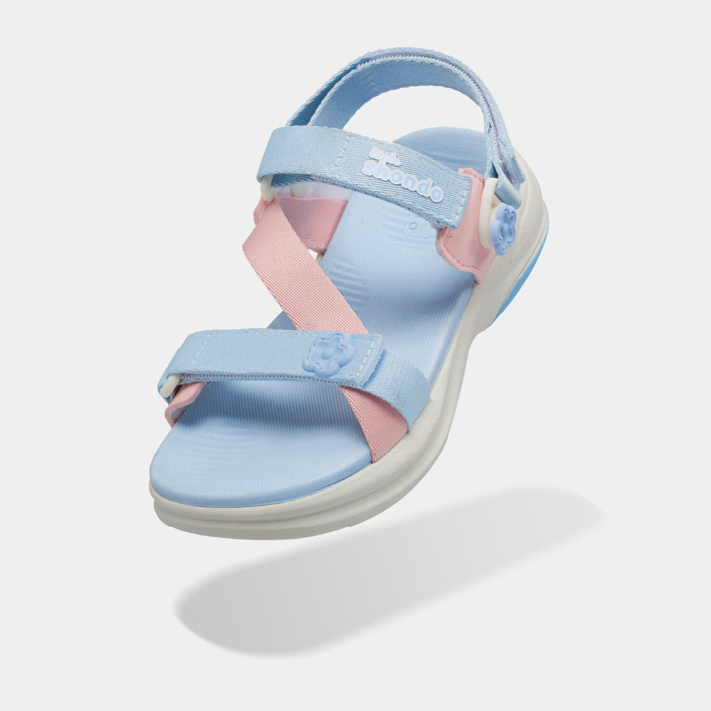 Sandal trẻ em Little 8 quai xoay xanh hồng