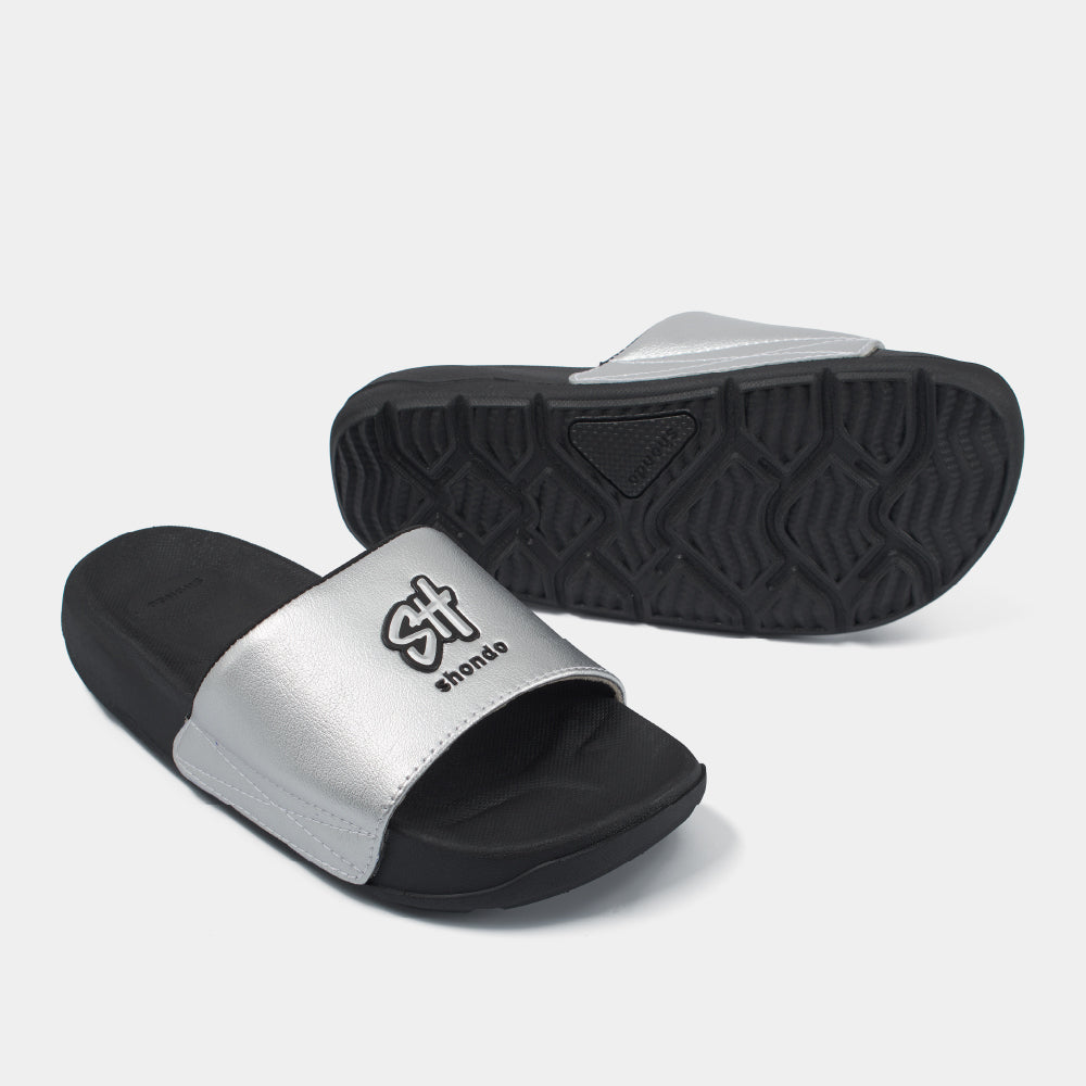 Dép Trendy 7 logo SH TPU đen metallic