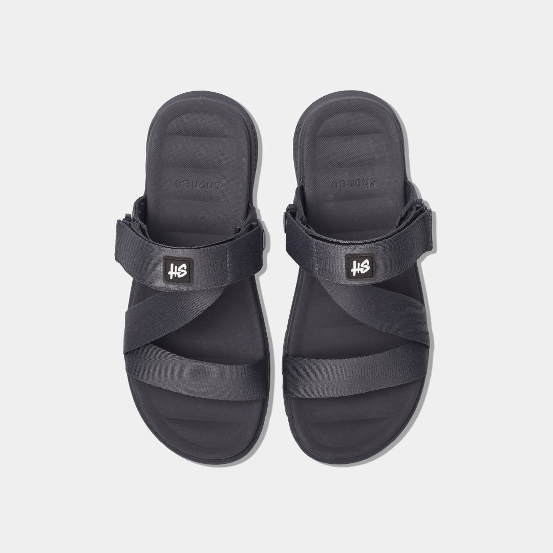 Sandal nam nữ F6S quai xoay xám đậm