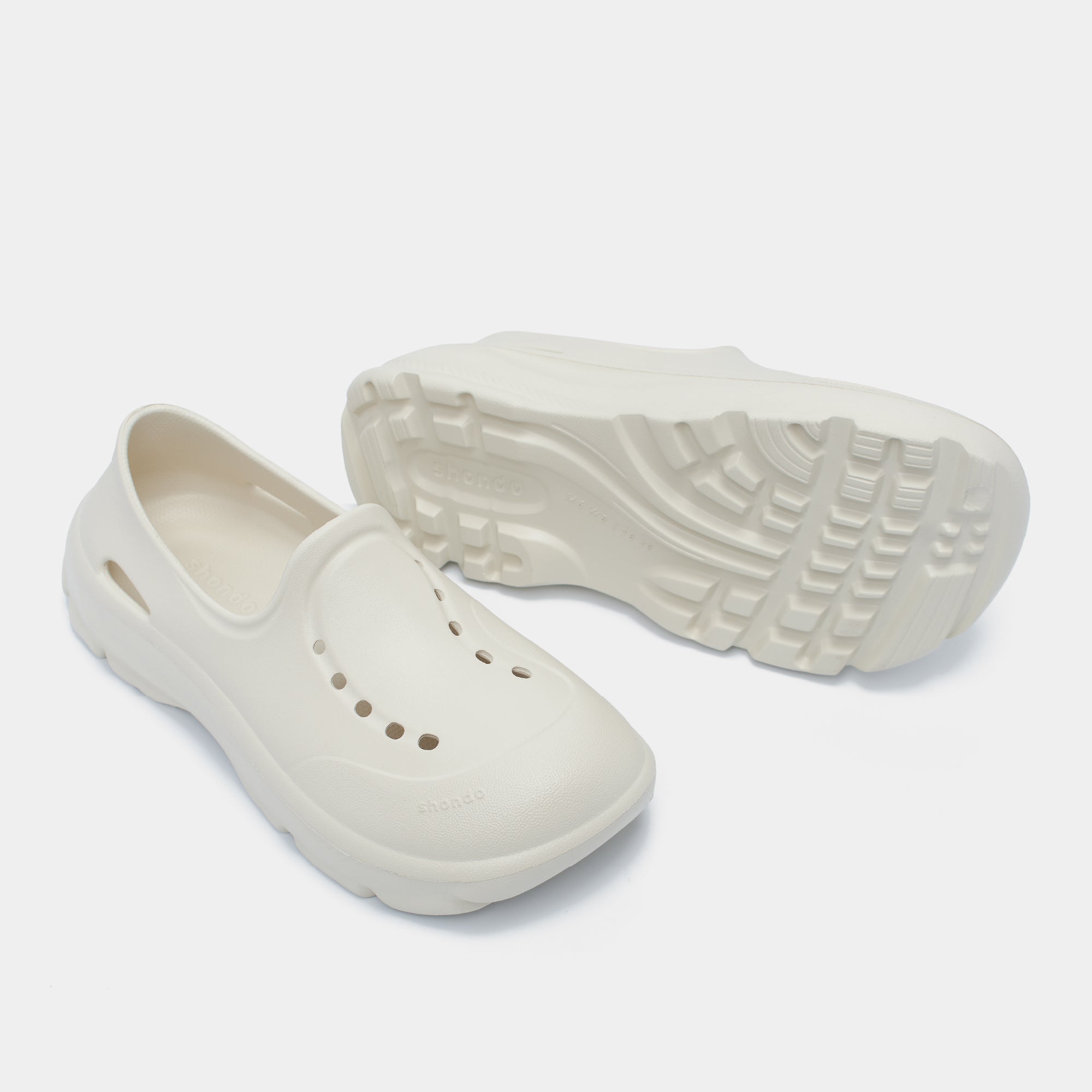 Giày Sneaker Shondo EZI Limax Unisex Màu Trắng Kem