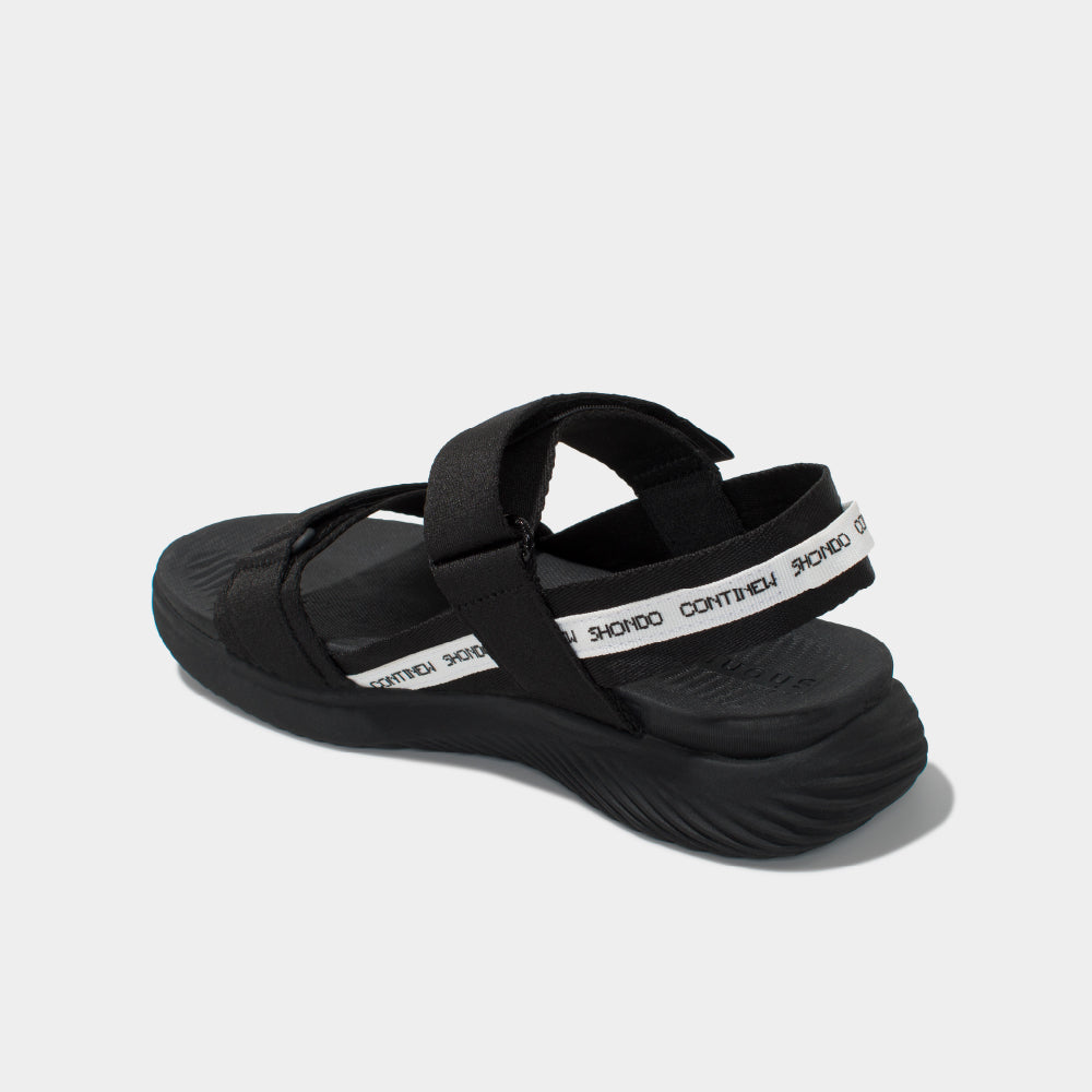 Sandals F7 Continew full đen hoạ tiết